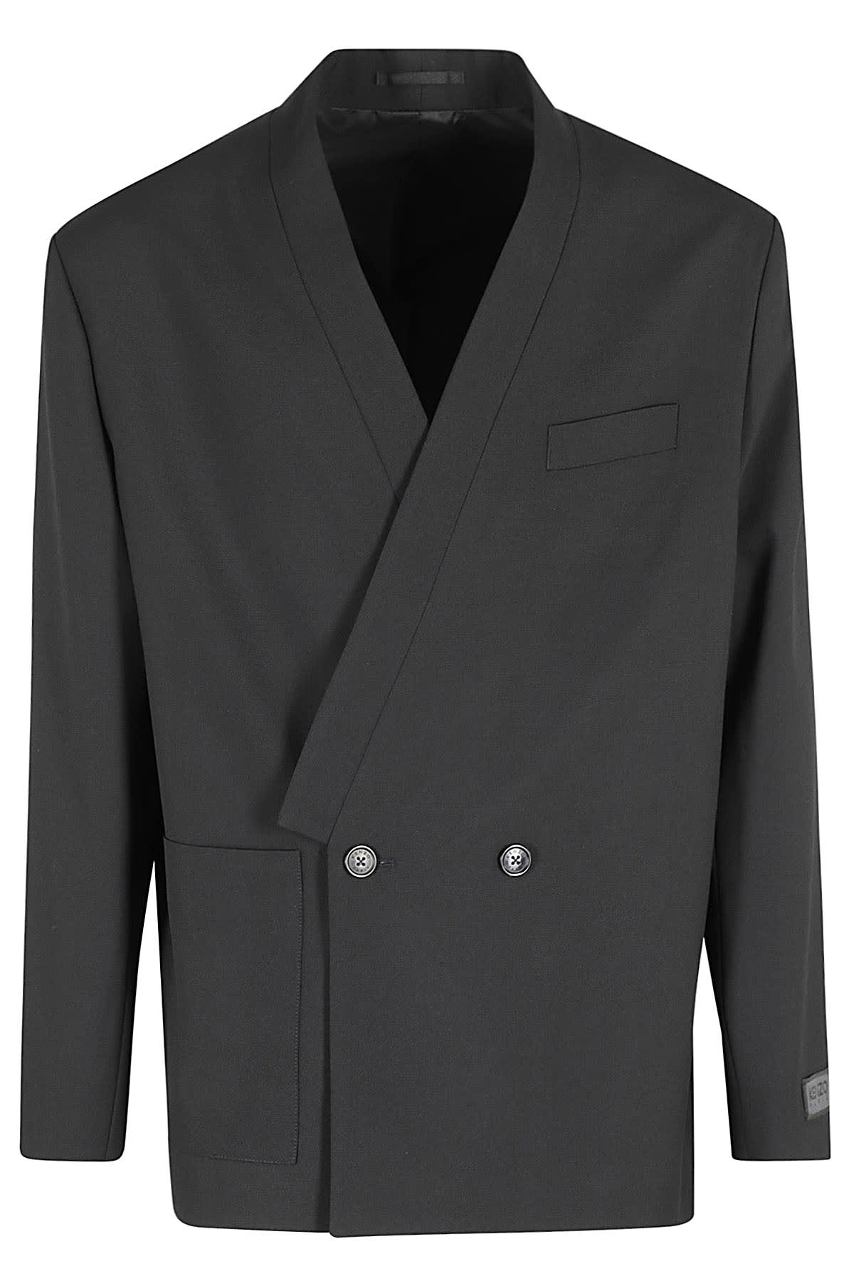 Shop Kenzo Kimono Tailored Jacket In Black