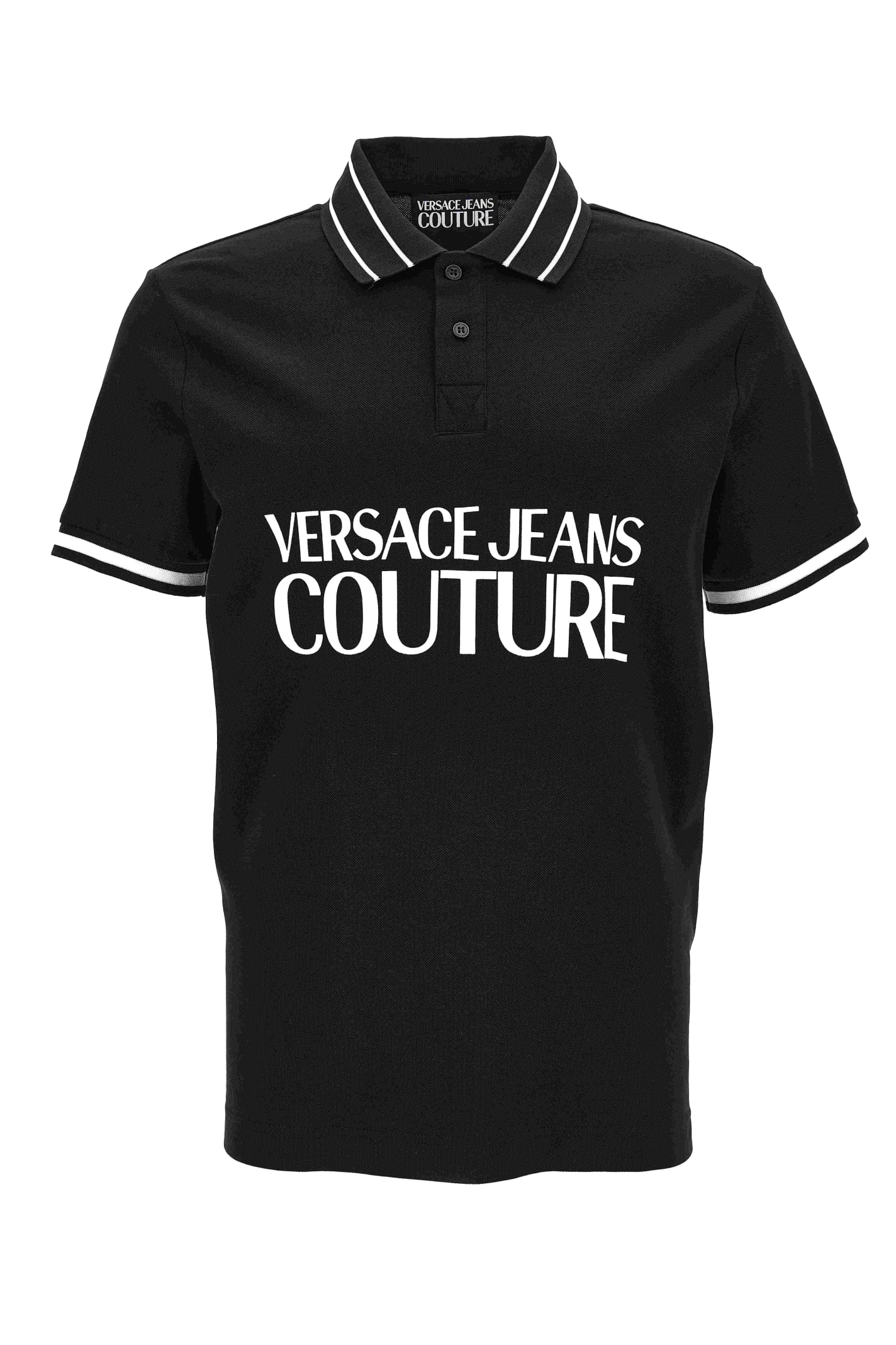 Shop Versace Jeans Couture Polo In Black