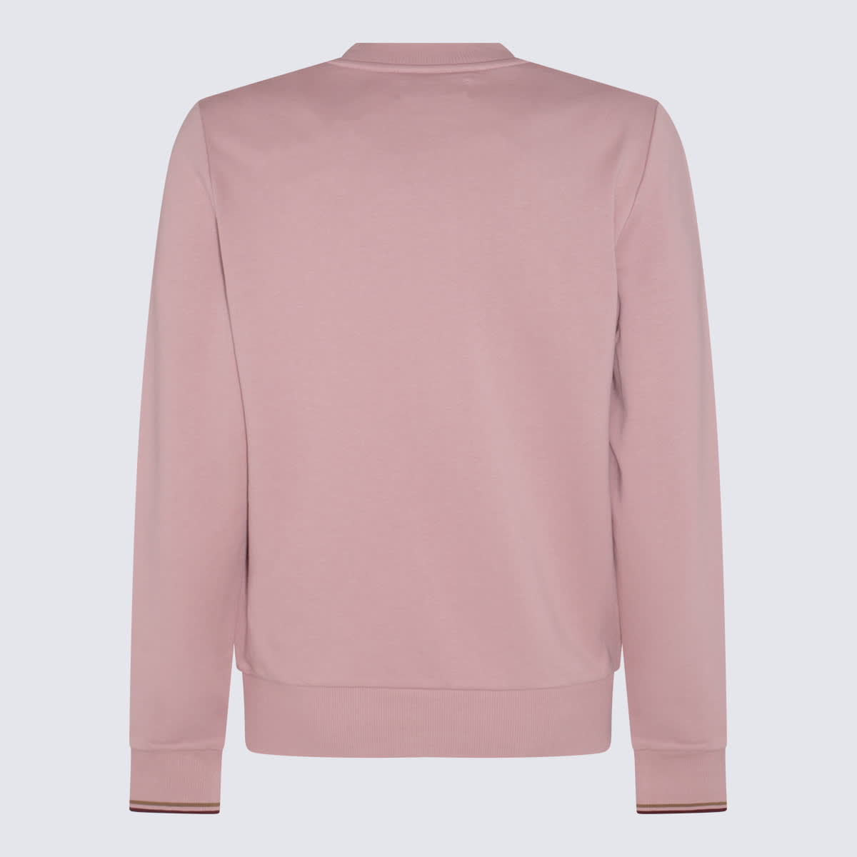 Shop Fred Perry Dusty Pink Cotton Blend Sweatshirt