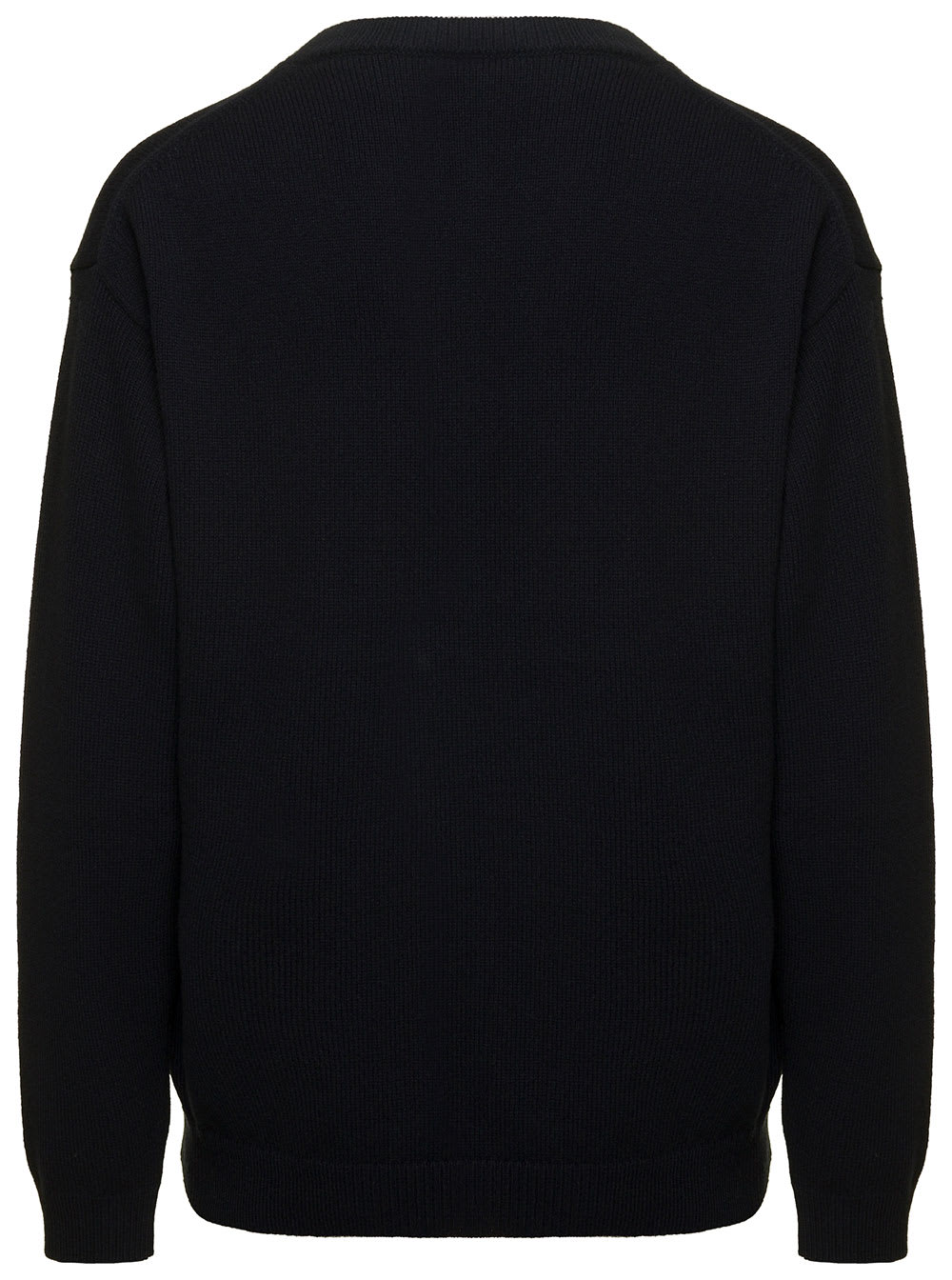 Shop Kenzo Black Sweatshirt With Boke Flower Print In Wool Man