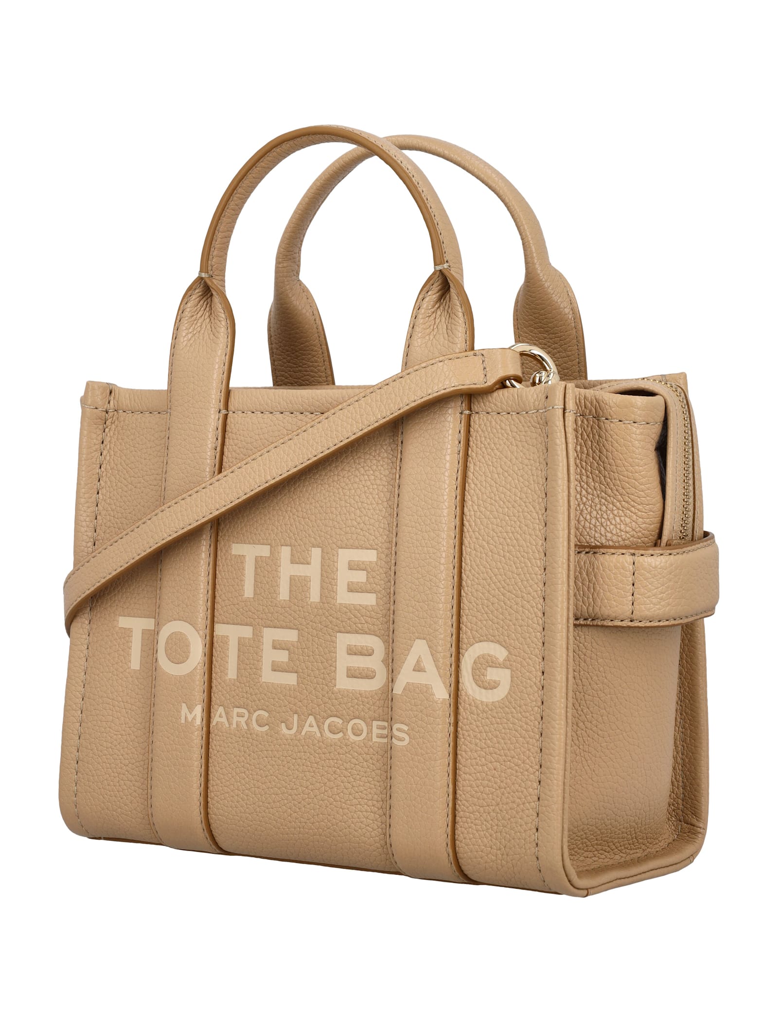 Marc Jacobs The Mini Tote Leather Bag In Brown