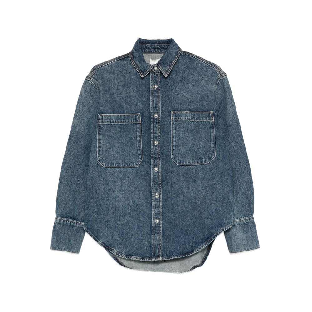Anine Bing Dante Denim Jacket In Blue