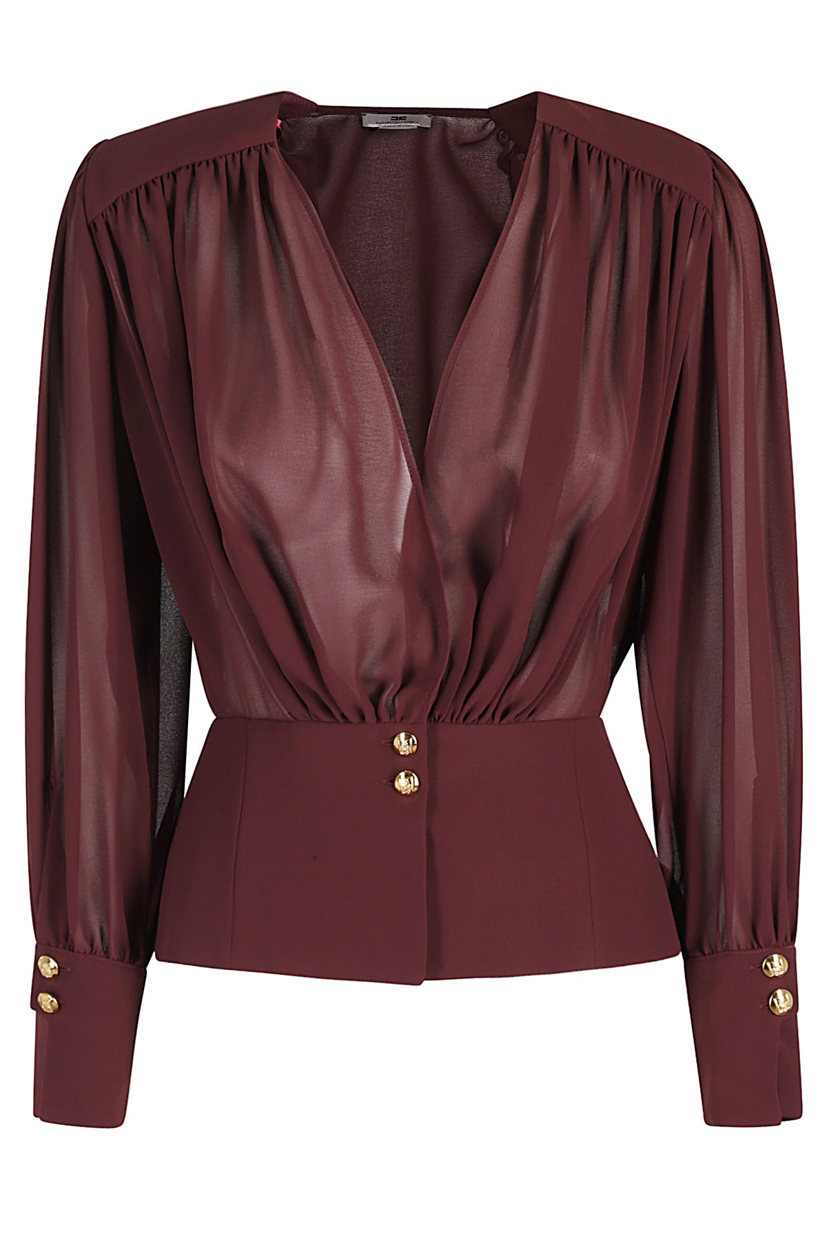 Shop Elisabetta Franchi Camicia In Rouge Noir