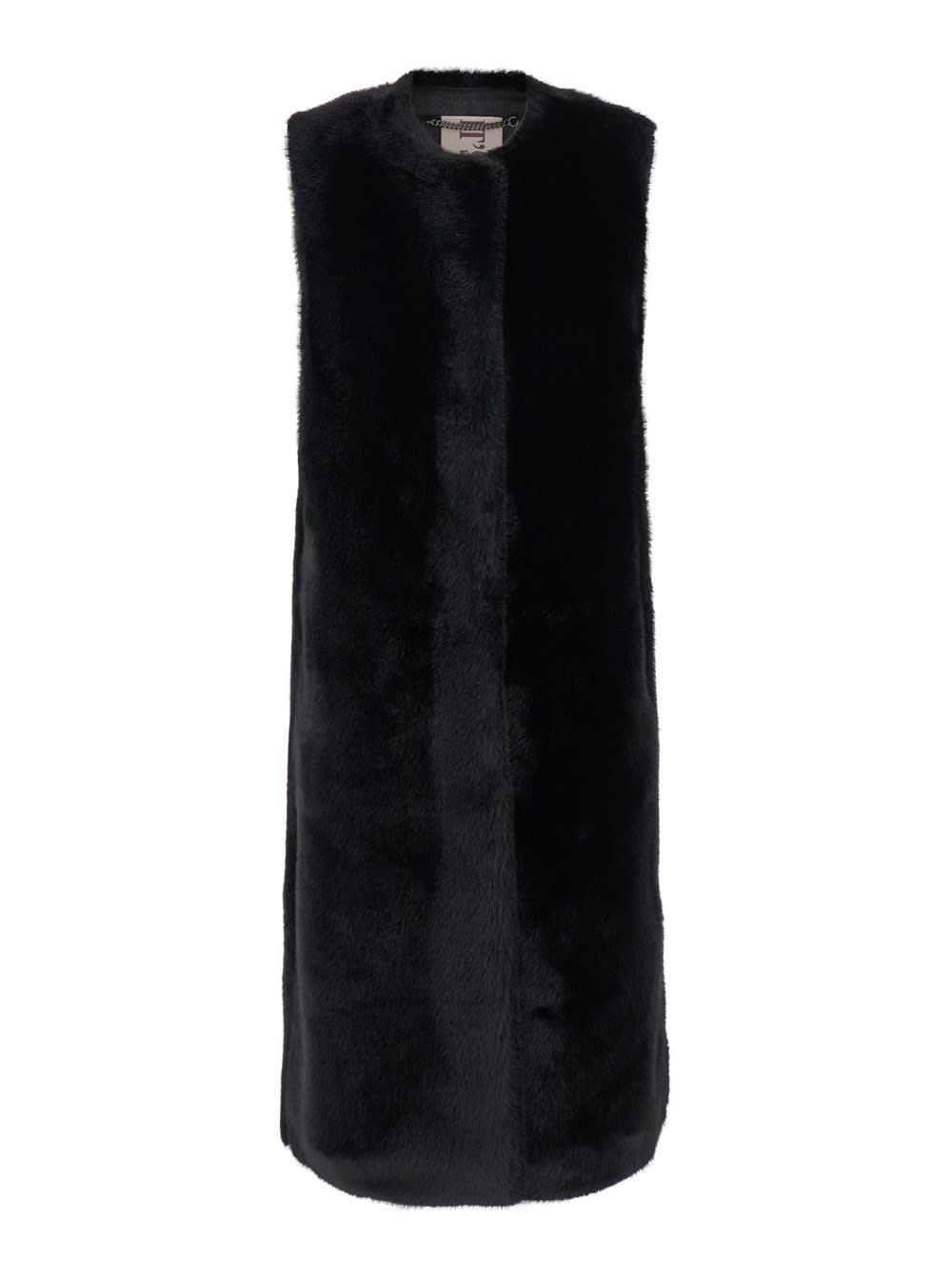 Shop Valentini 1972 Eco Mink Gilet In Black