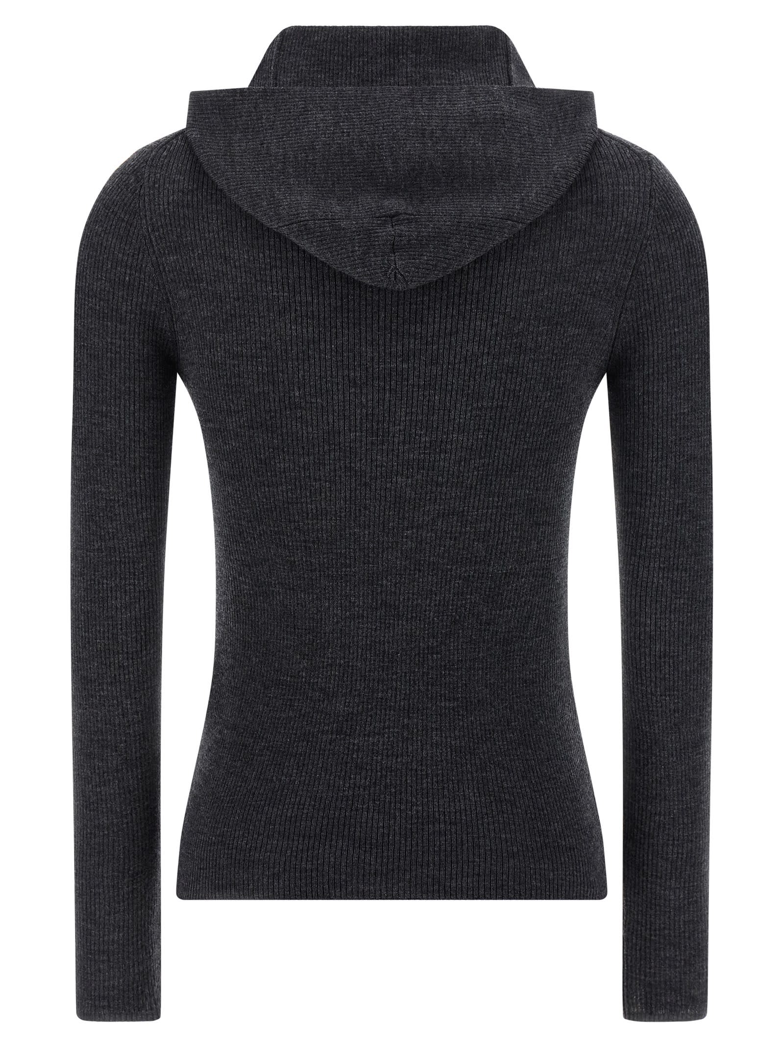 P.a.r.o.s.h Leila25 Hooded Sweater In Gray
