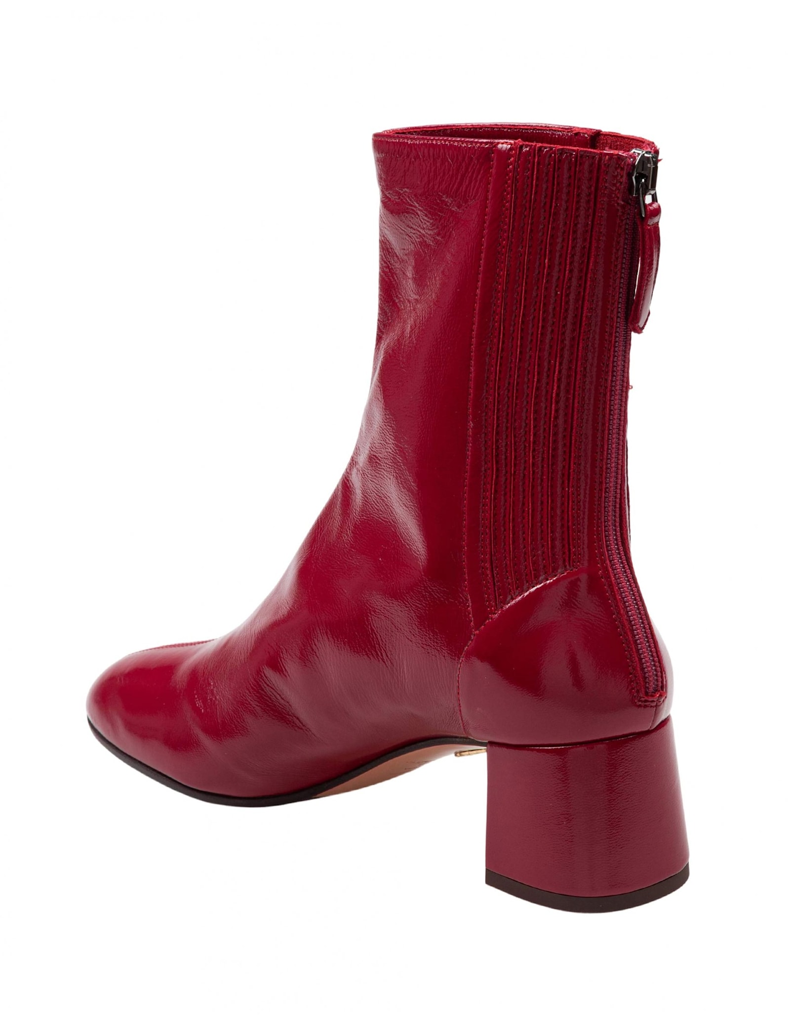 Aquazzura Sain Honore Bootie 50 In Nappa Gloss Color Red In Purple