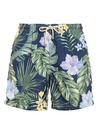 MC2 Saint Barth Floral Printed Swim Shorts In Multicolor