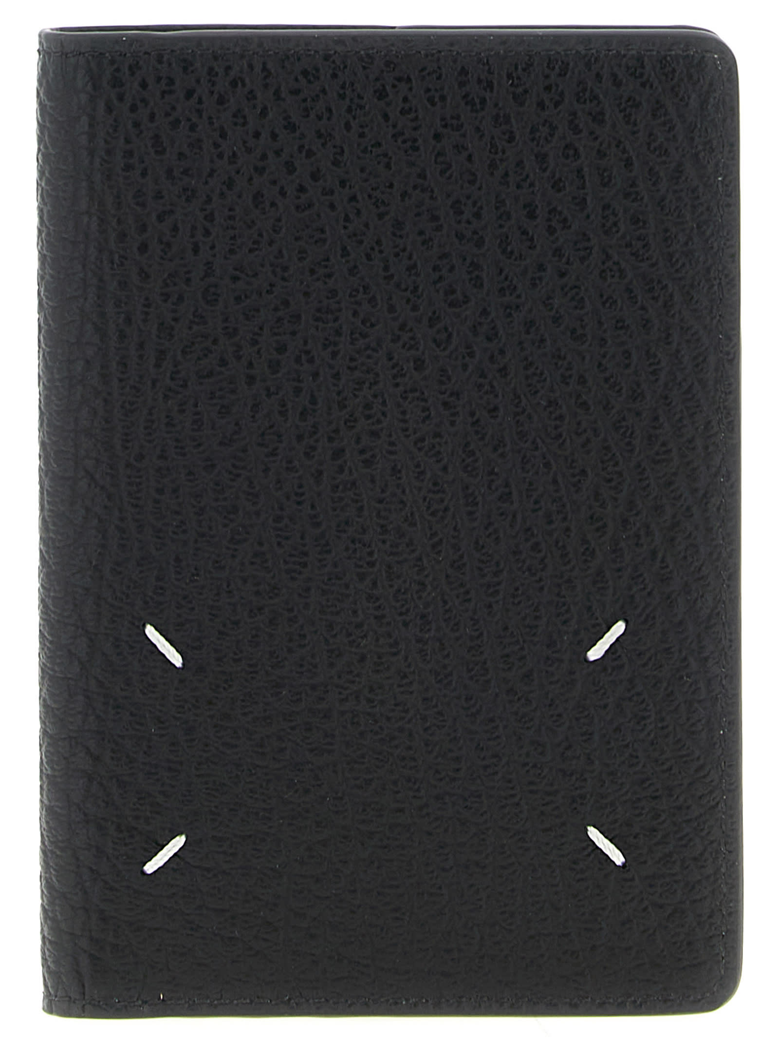 Maison Margiela Four Stitches Passport Holder In Black