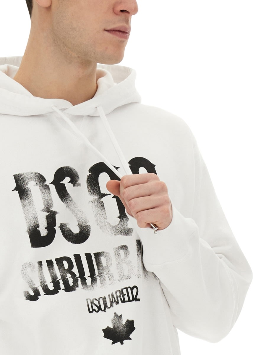 Shop Dsquared2 Suburbans Cool Fit Sweatshirt In White