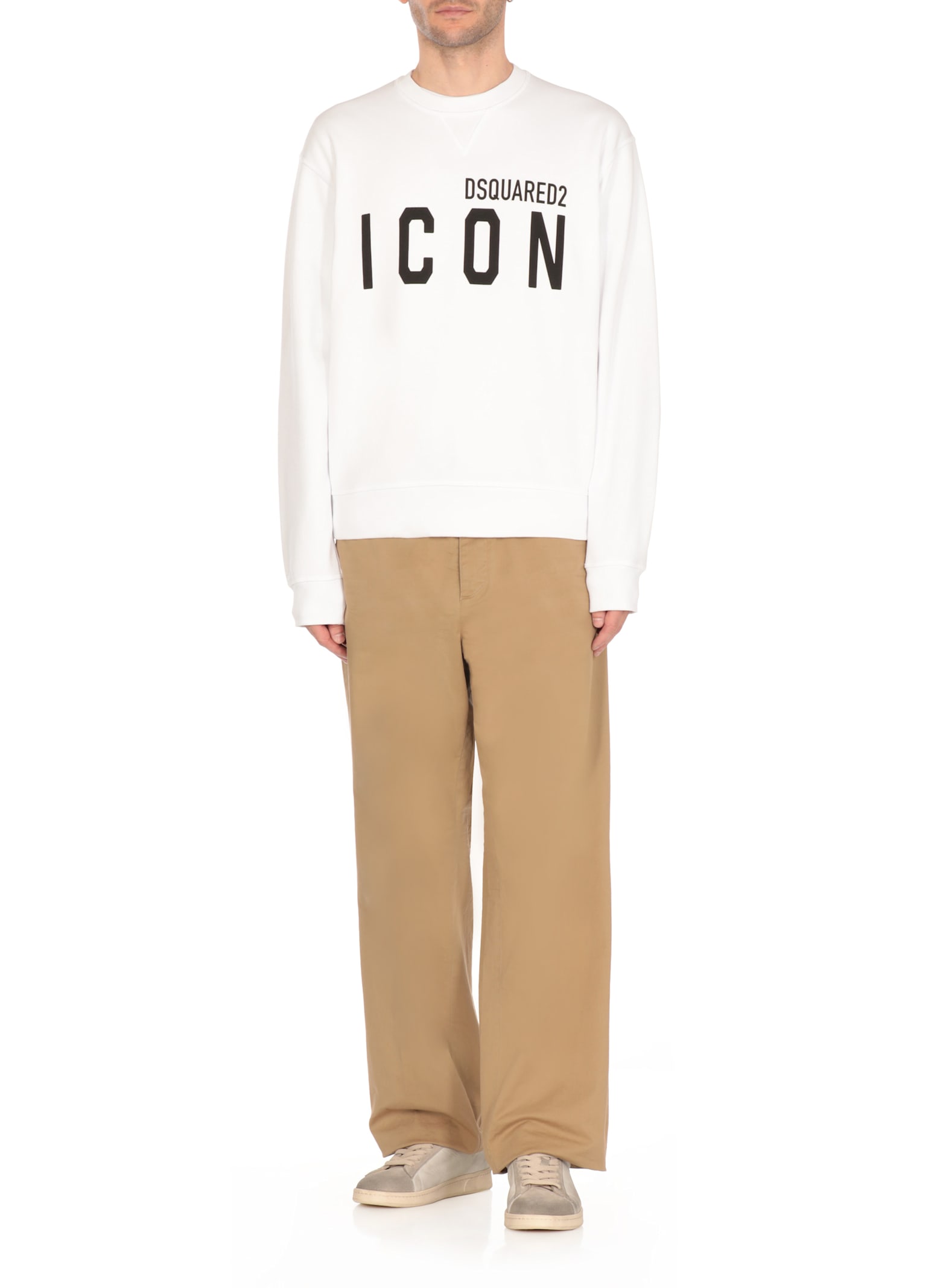 Dsquared2 Logo-print Sweatshirt In White