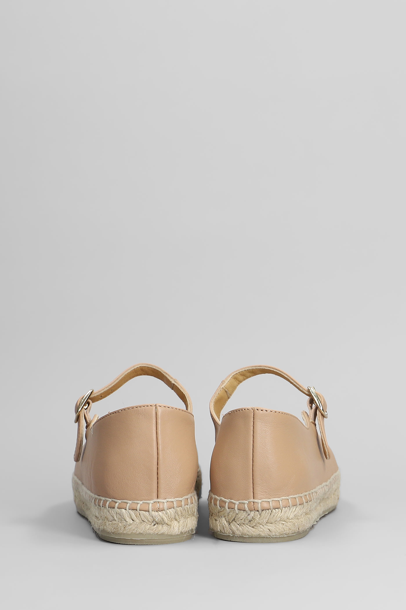 Castaã±er Pepa Leather Espadrilles In Powder