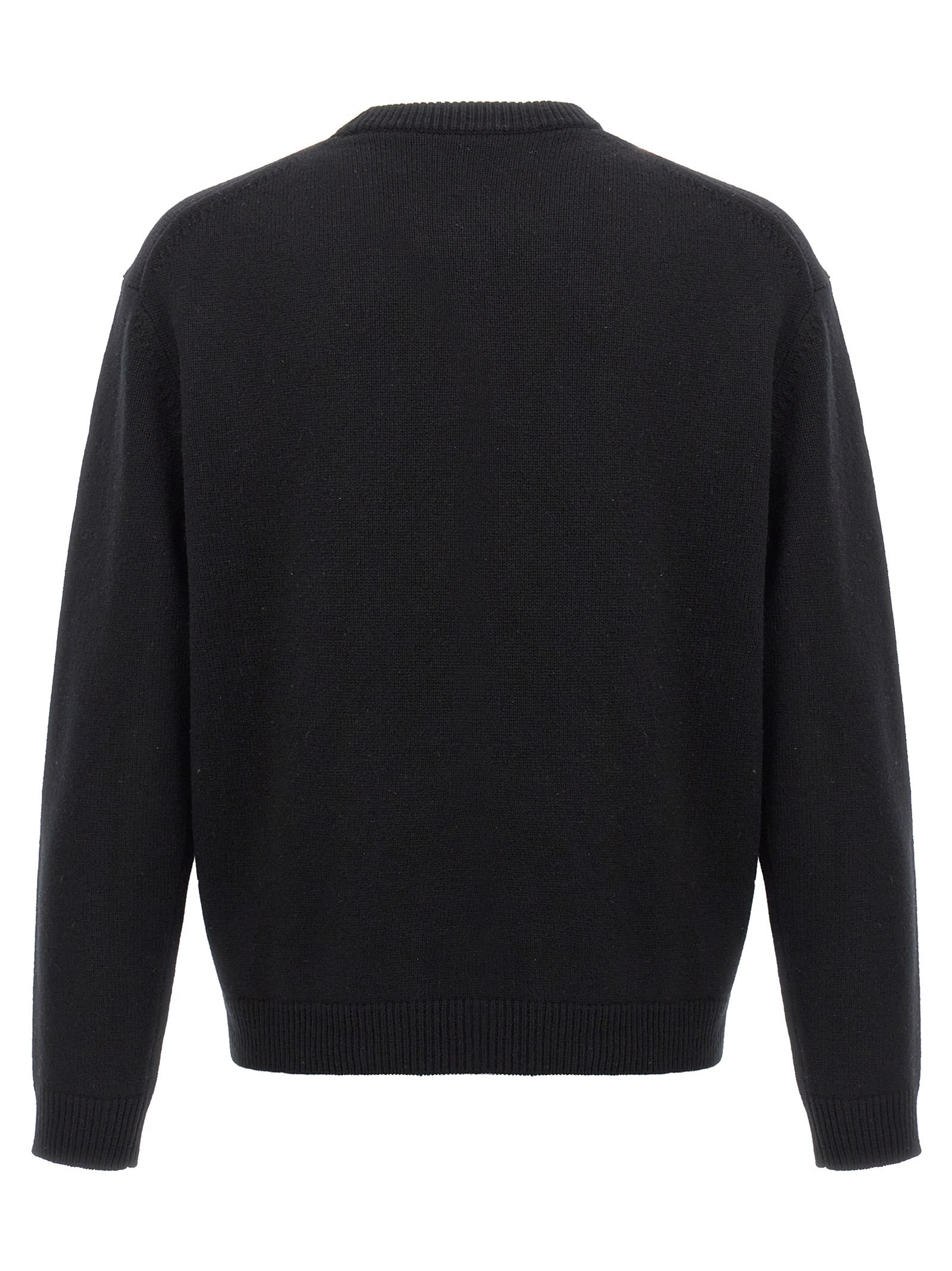 Shop Maison Kitsuné Fox Head Sweater In Black