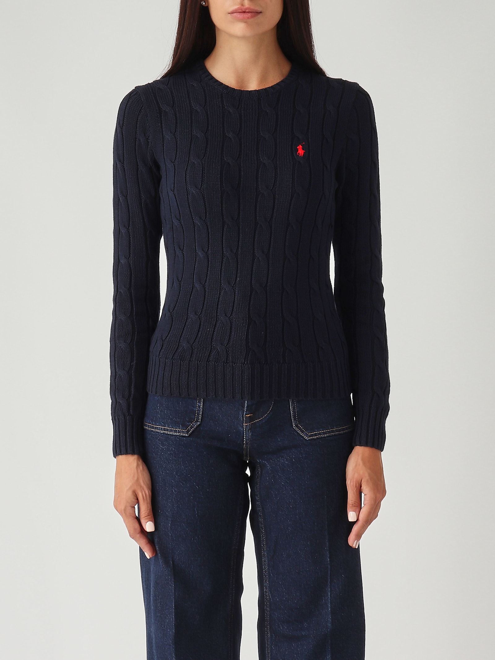 Polo Ralph Lauren Girocollo In Cotone (better Cotton) A Trecce Sweater