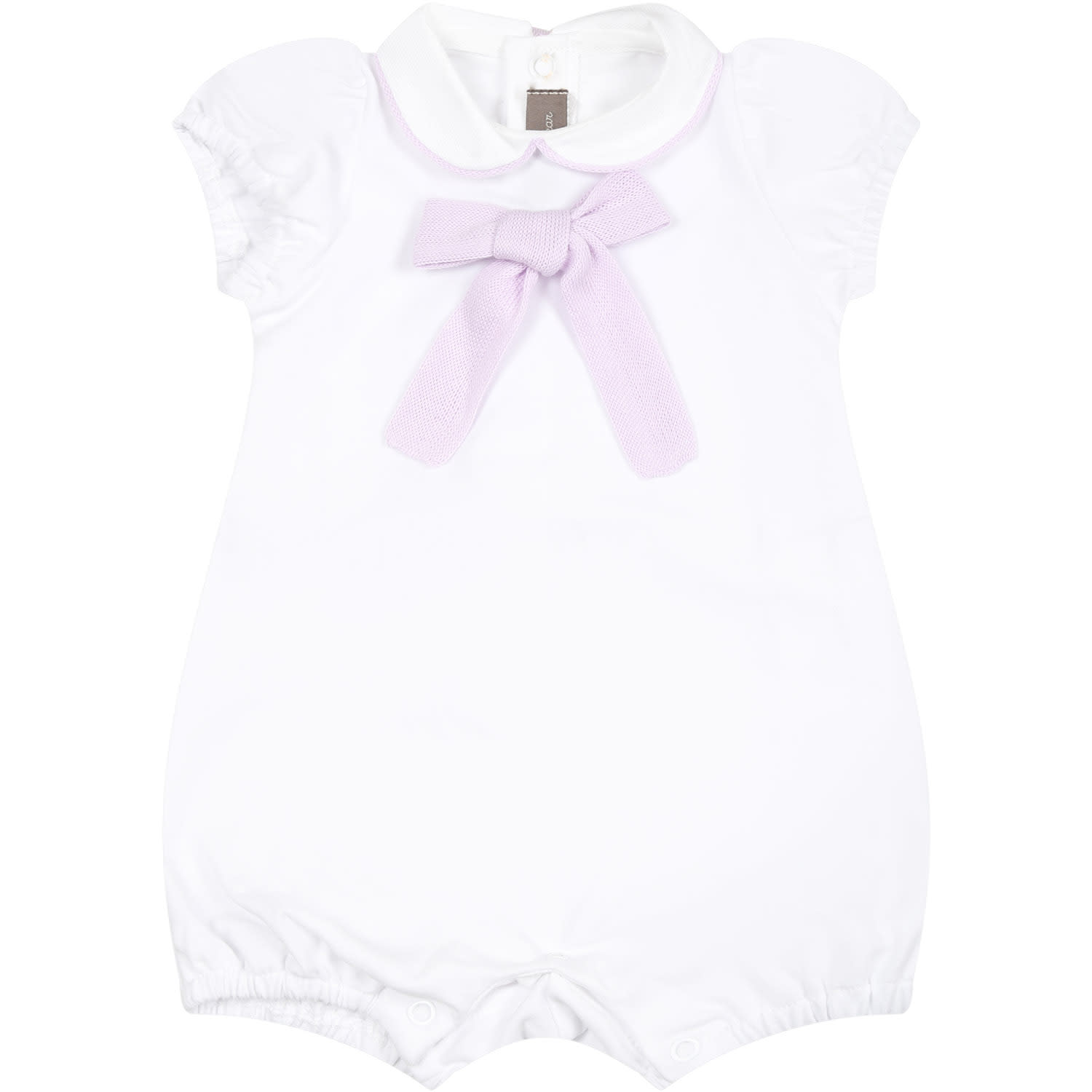 Shop Little Bear White Romper For Baby Girl With Bow
