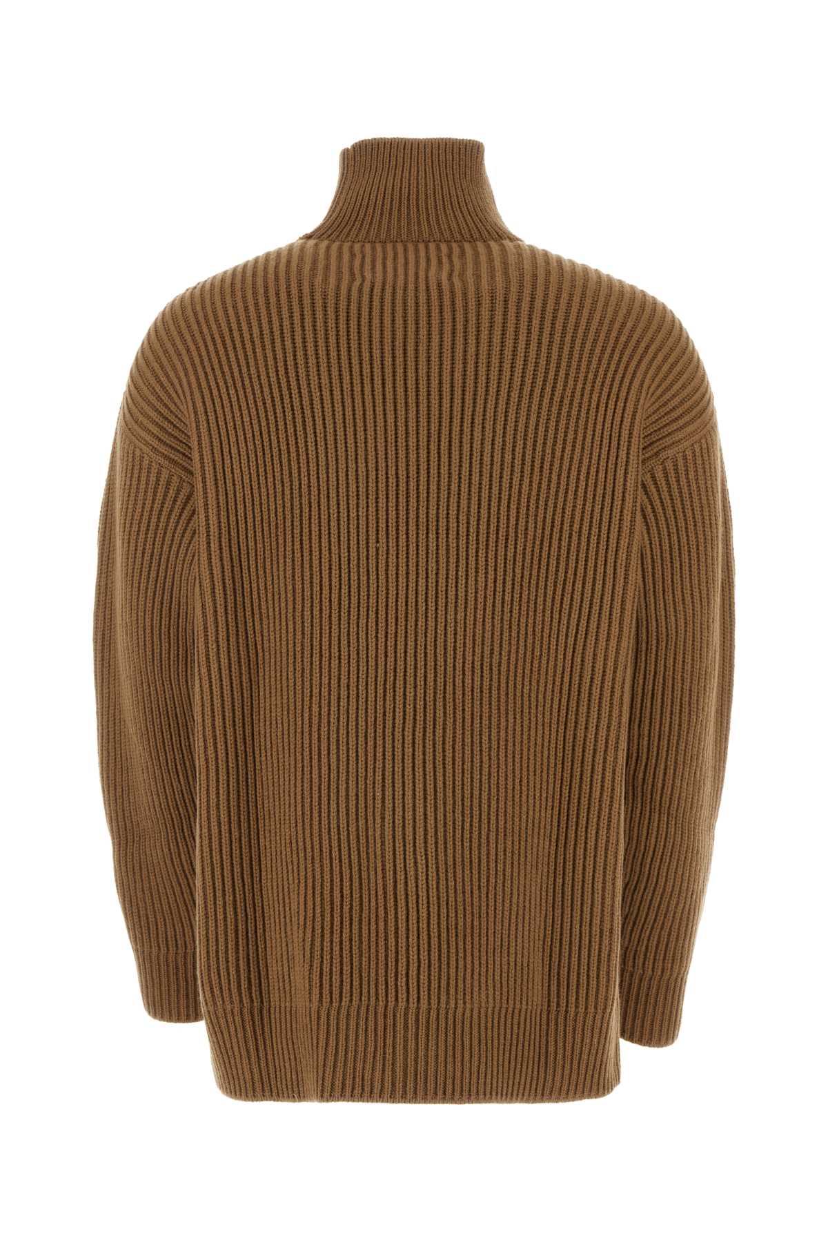 Shop Jil Sander Caramel Wool Sweater In 252