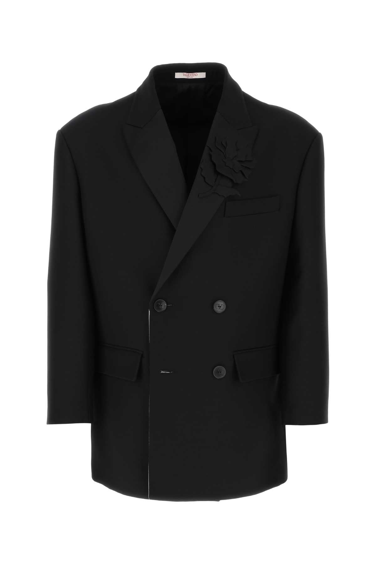 Black Wool Blend Blazer