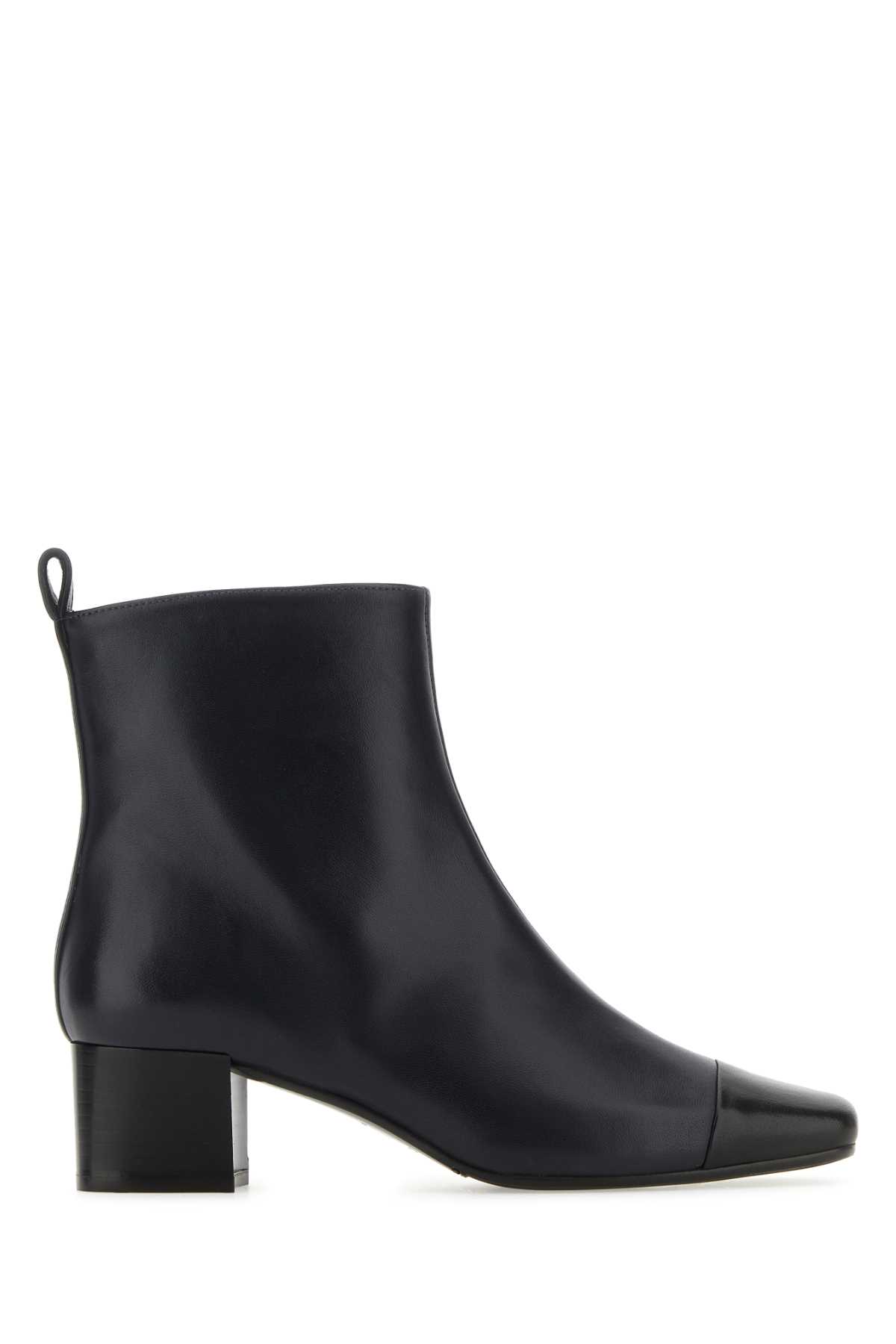 Two-tone Leather Estime Ankle Boots