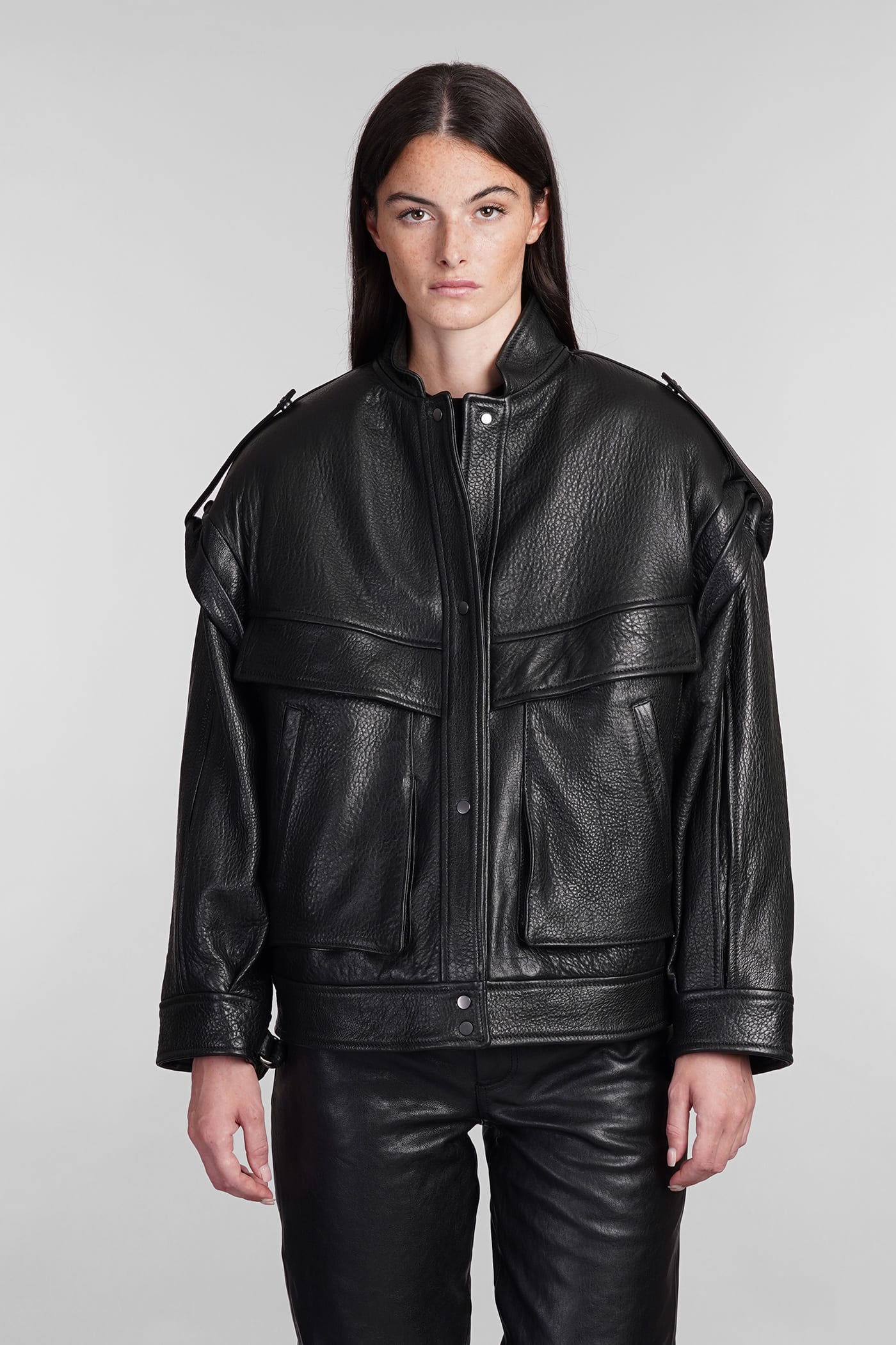 Shop Salvatore Santoro Leather Jacket In Black Leather