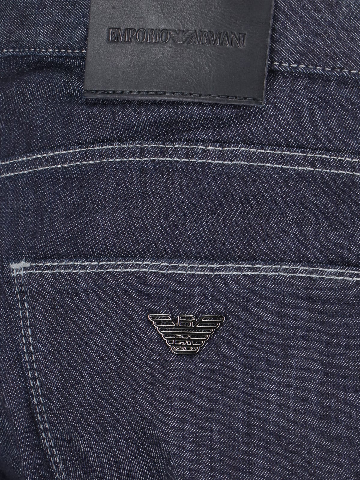 Shop Emporio Armani Slim Jeans In Blue