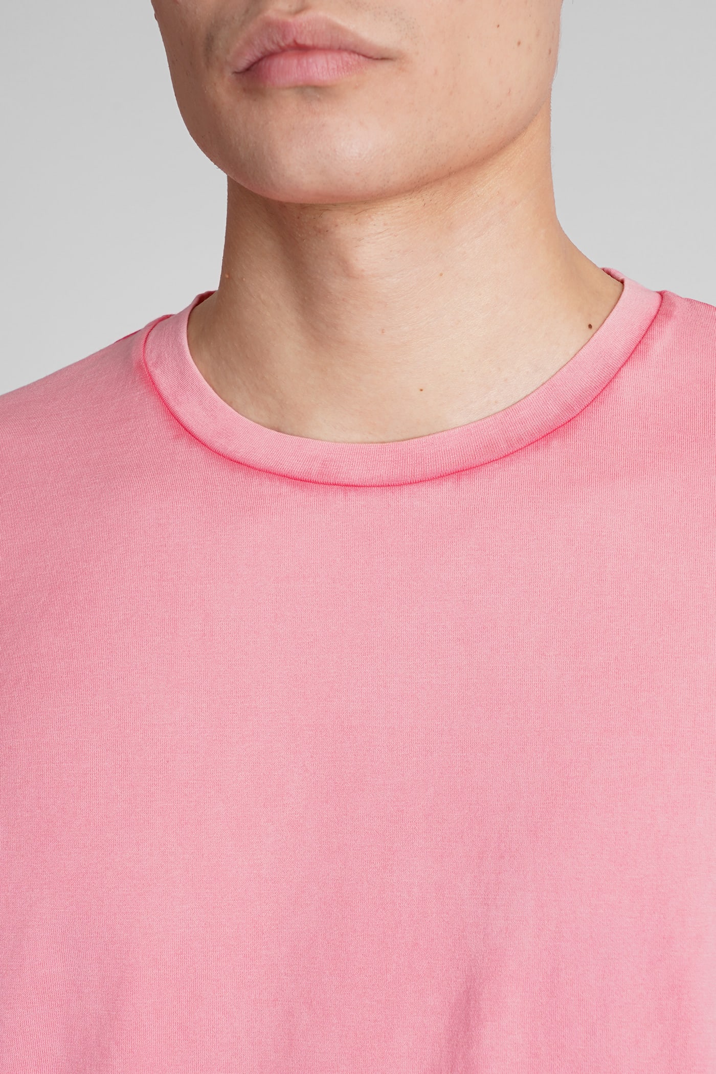 Shop Roberto Collina T-shirt In Rose-pink Cotton