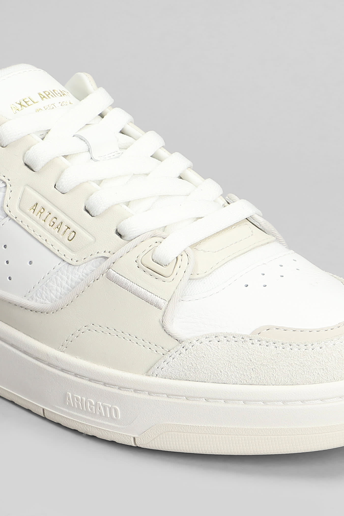 Axel Arigato Chunky Sole Sneakers With Smooth And Textured Upper In White