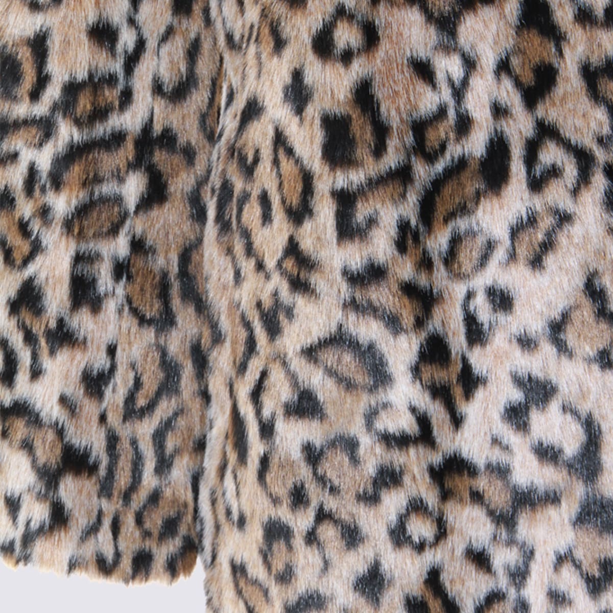 Twinset Animal Print Coat In Brown