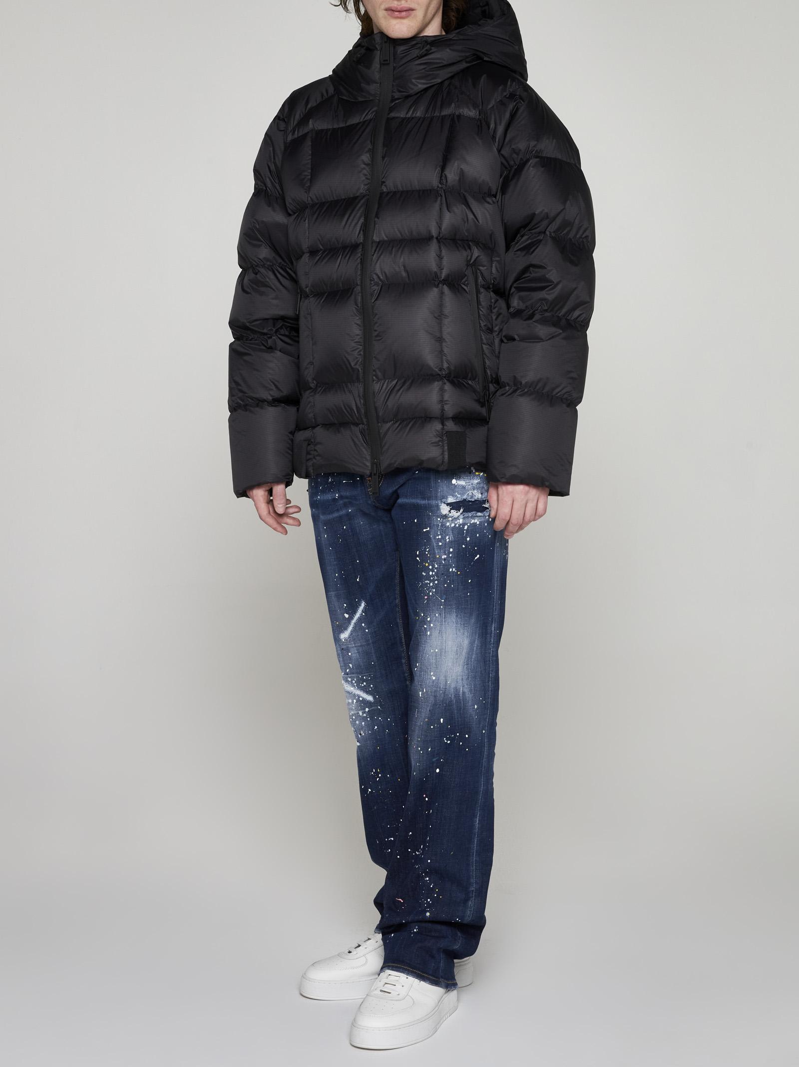 Shop Dsquared2 Kaban Quilted Nylon Puffer Jacket In Nero