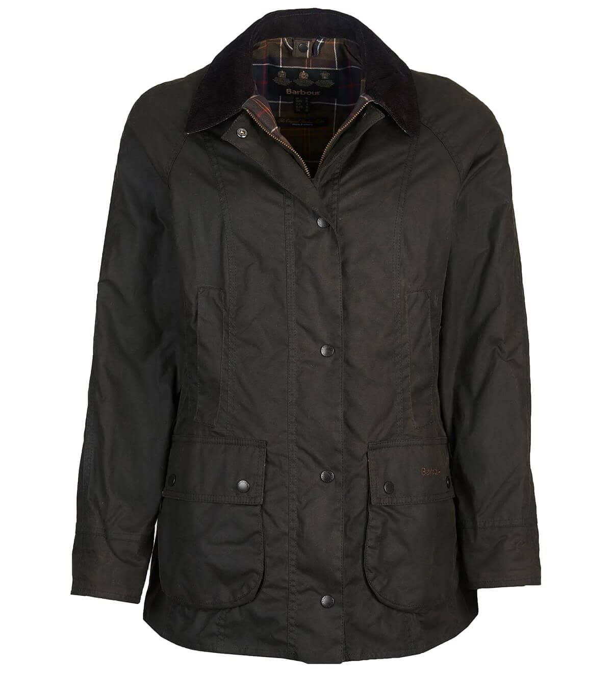 Barbour Beadnell Wax Olive Green Jacket