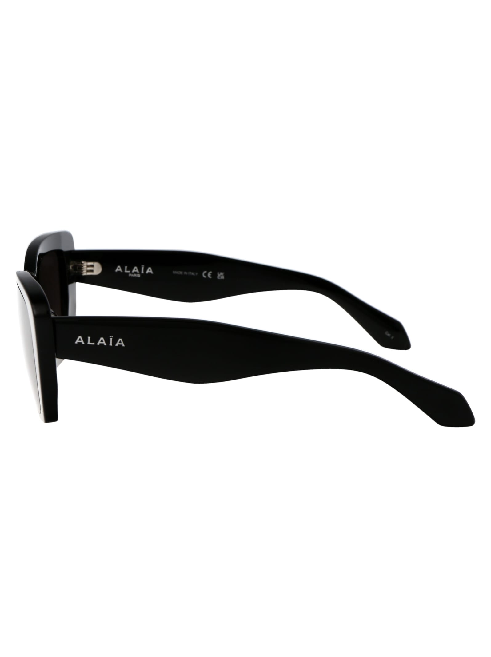 Shop Alaïa Aa0070s Sunglasses In 001 Black Black Grey
