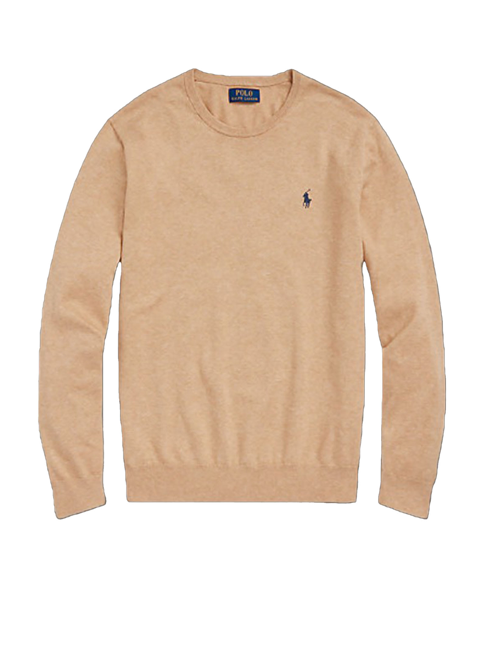 Shop Polo Ralph Lauren Sweater In Camel Melange