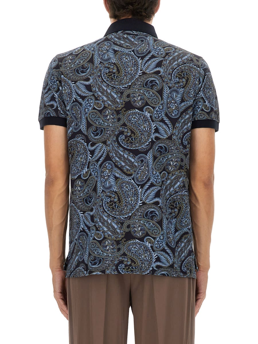 Etro Paisley Print Polo In Multi