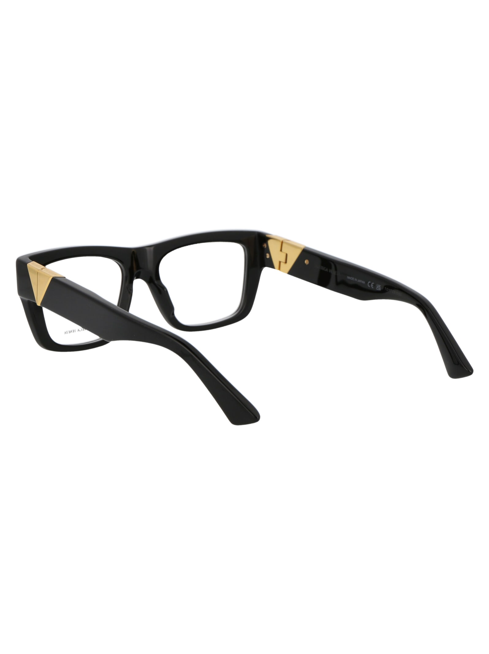 Shop Bottega Veneta Bv1180o Glasses In 001 Black Black Transparent