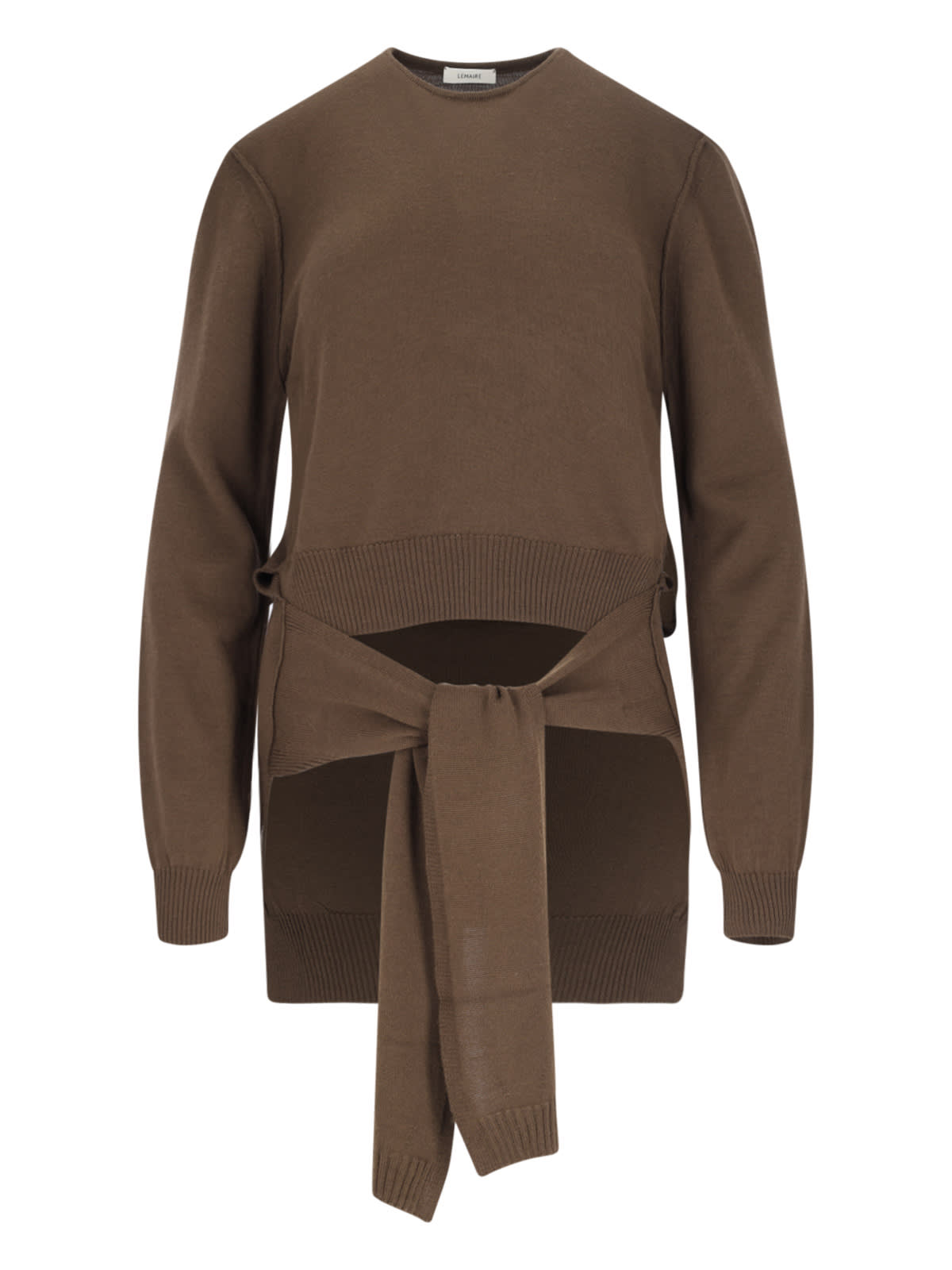 Shop Lemaire Trompe-l Il Panel Sweater In Brown