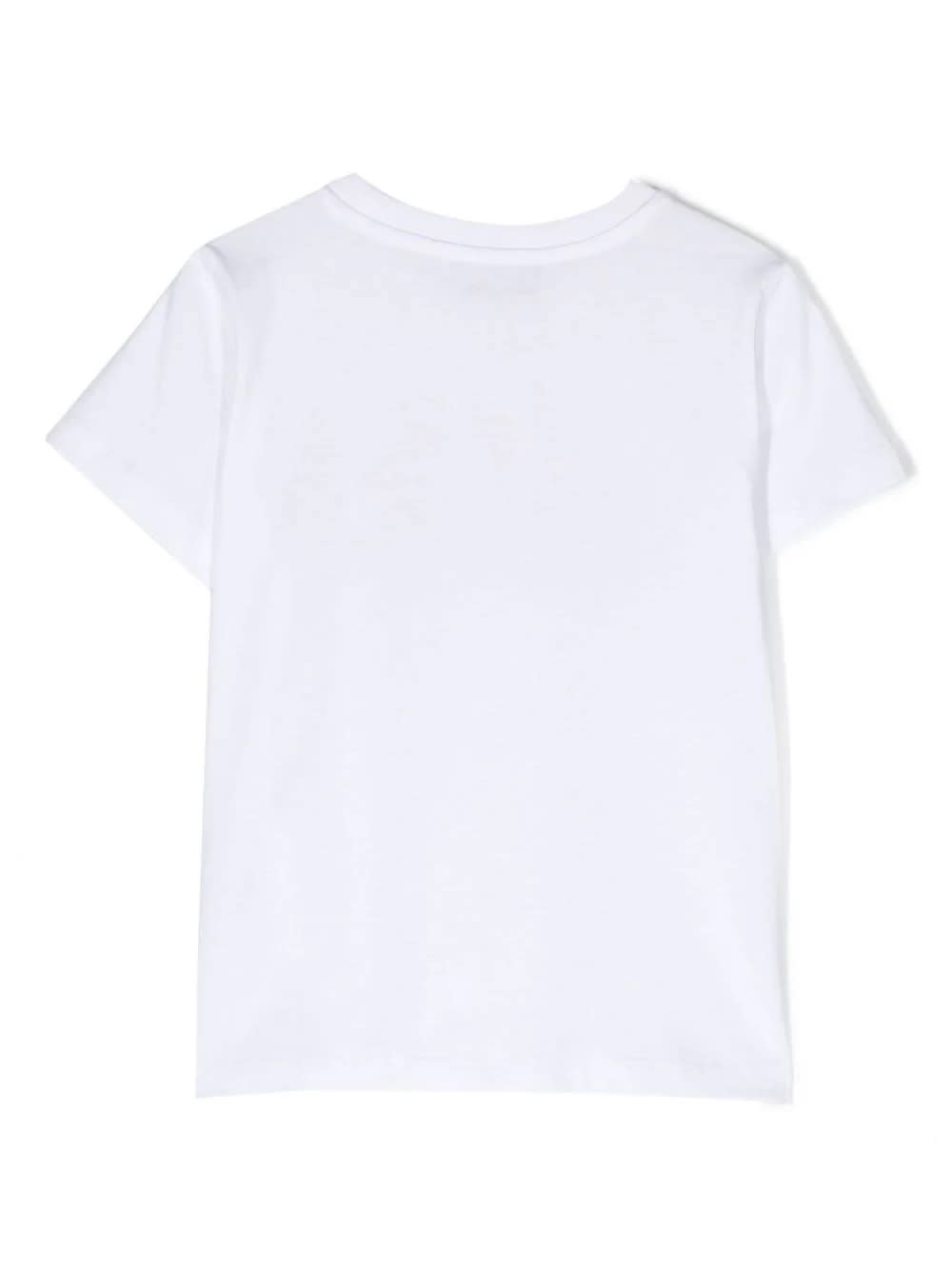 Shop Moschino White T-shirt With  Teddy Friends Print