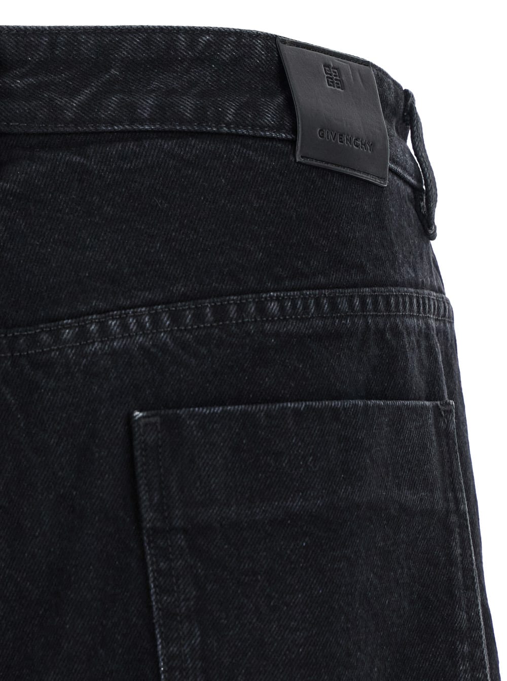 Shop Givenchy Black Straight Five Pocket Jeans In Denim Man