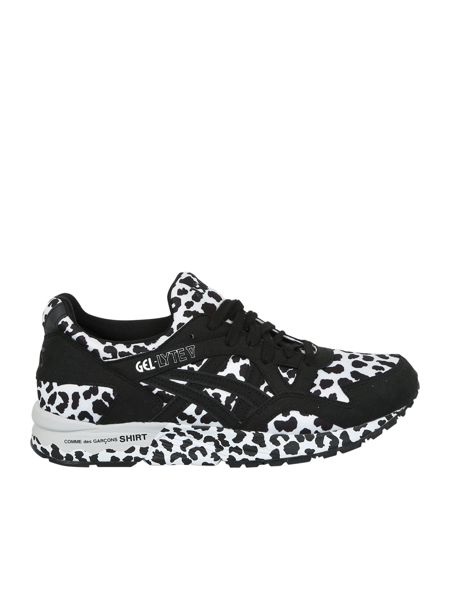 Shop Comme Des Garçons Shirt Leopard Print Asics Gel Lyte Sneakers In Black