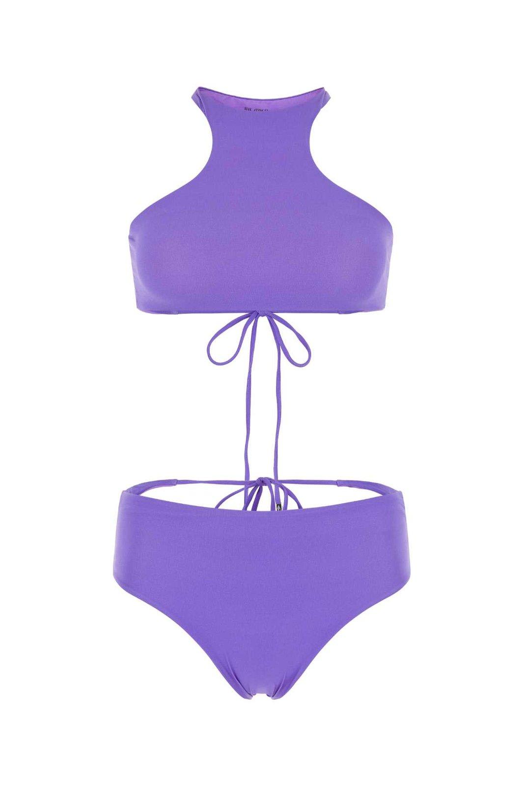 Shop Attico Violet Two-piece Bikini Set In Purple