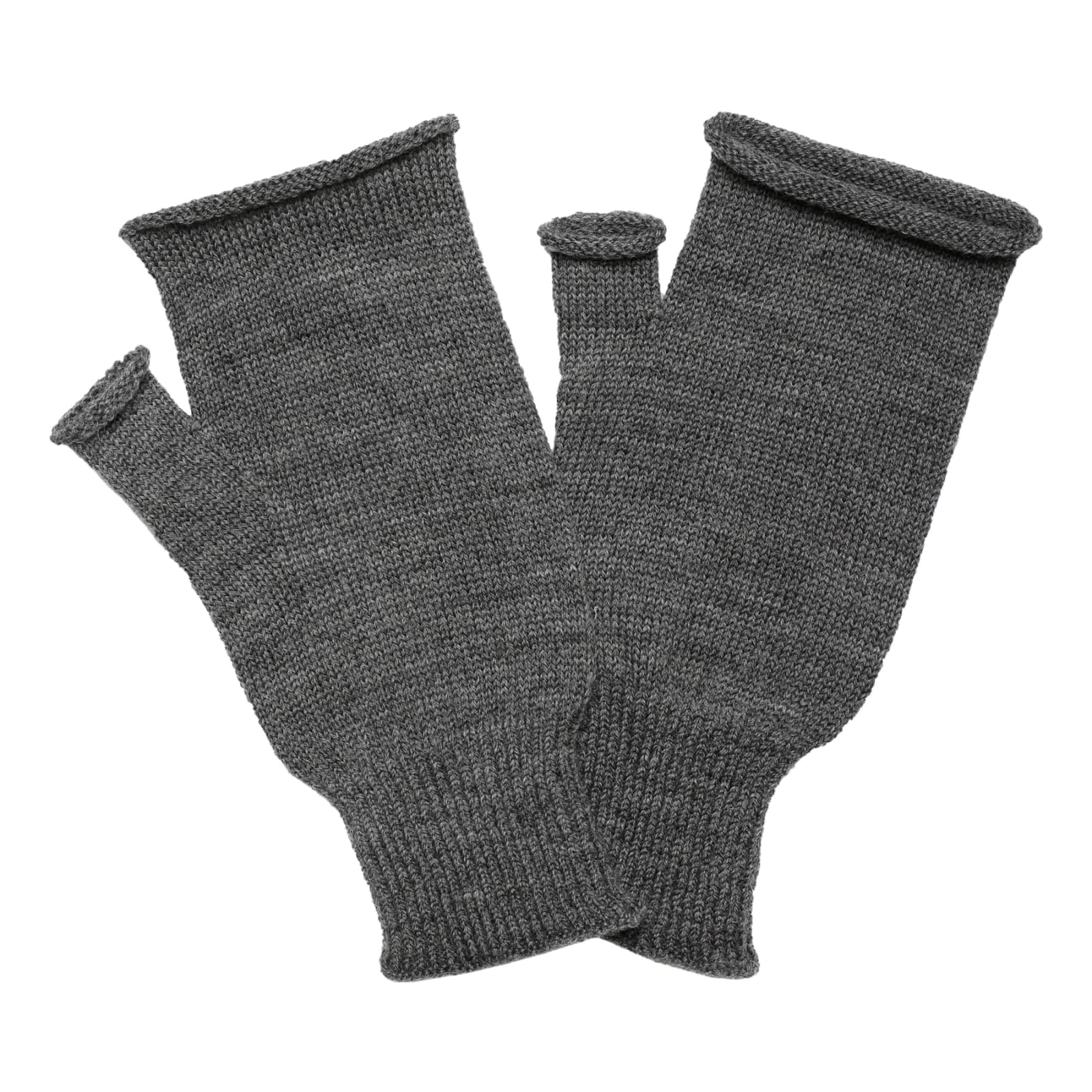 Maison Margiela Gray Wool Fingerless Mitten Gloves