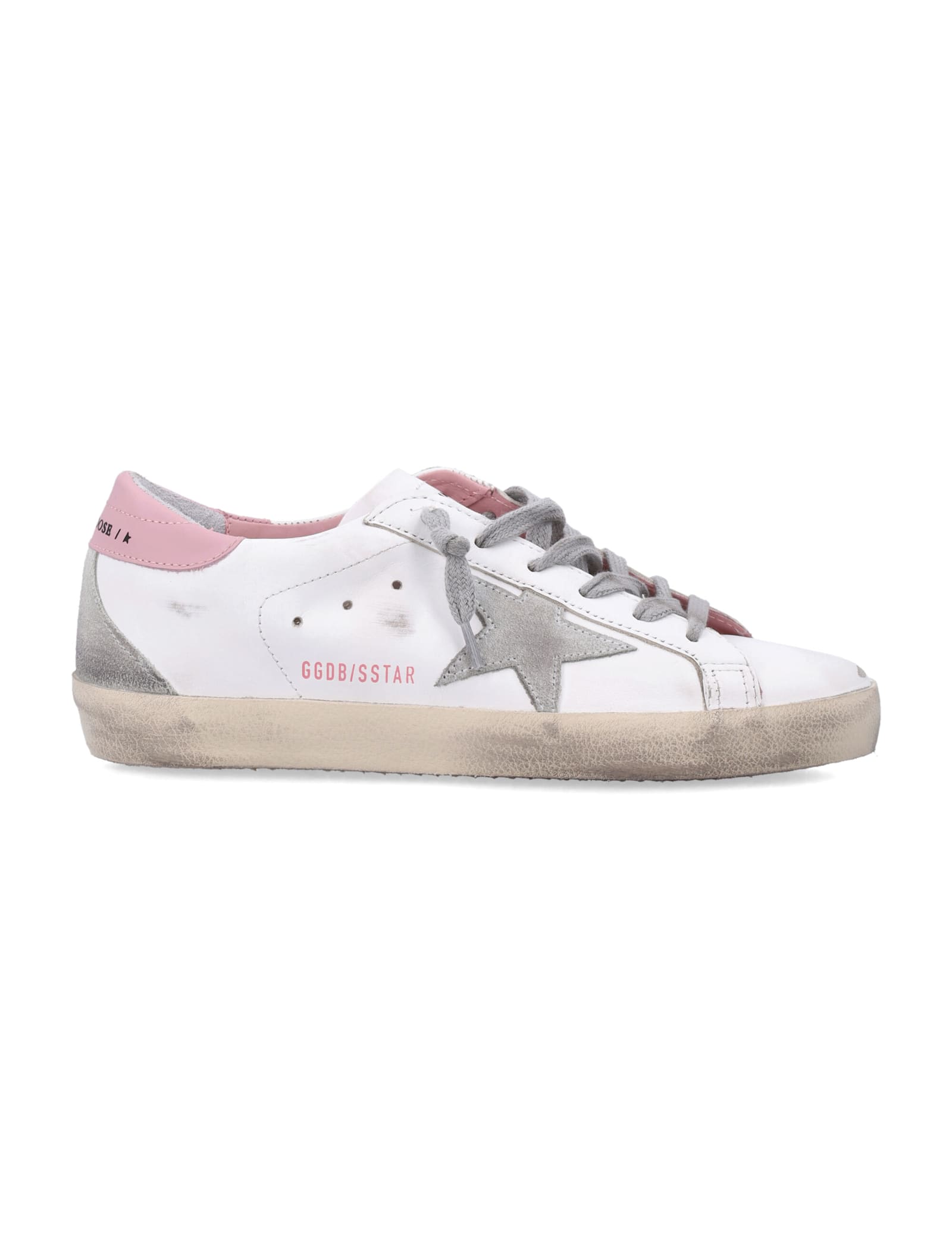 Golden Goose White Leather Super-star Sneakers In Multi