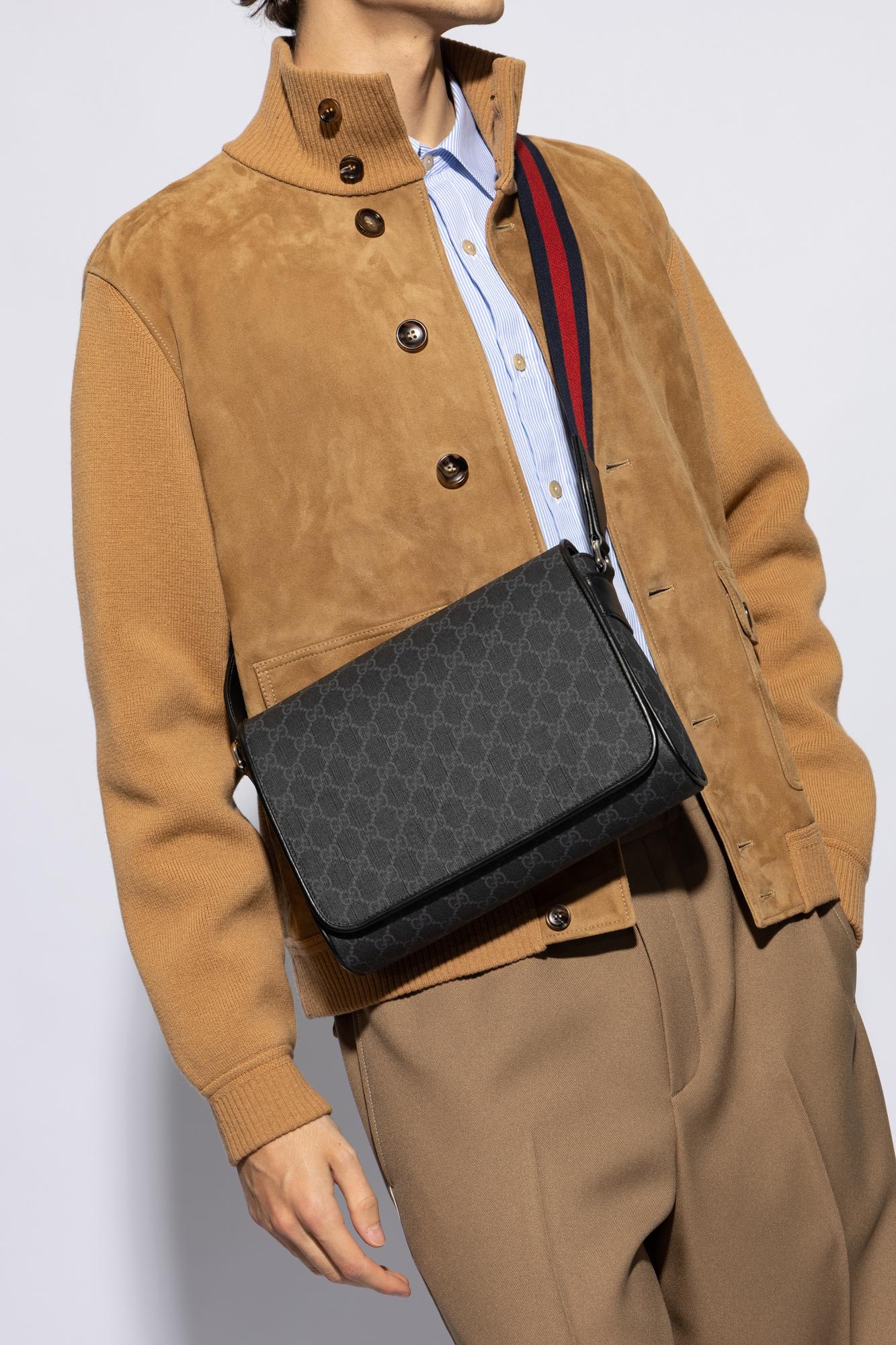 Gucci Shoulder Bag With Monogram In Black