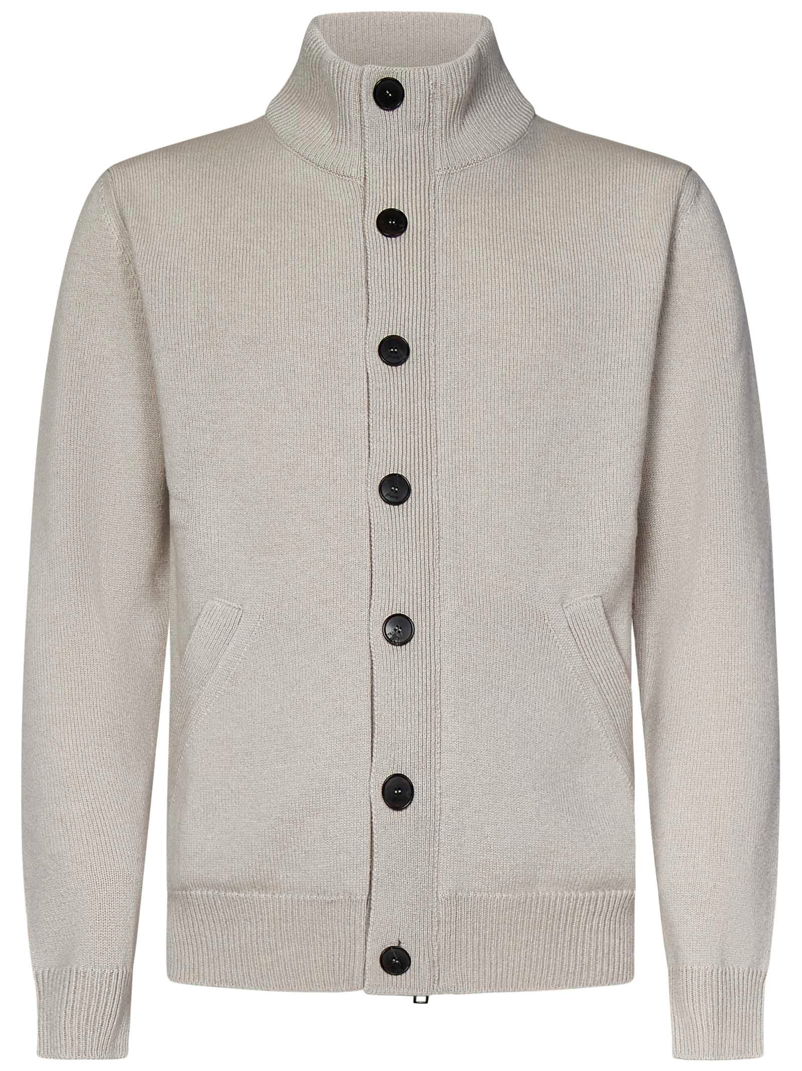 Shop Brioni Cardigan In Beige