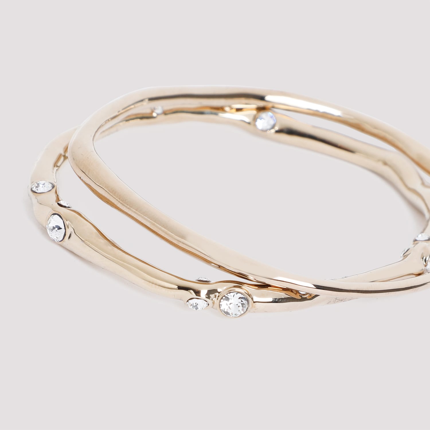 Dries Van Noten Crystal-embellished Irregular Bracelet In Gold