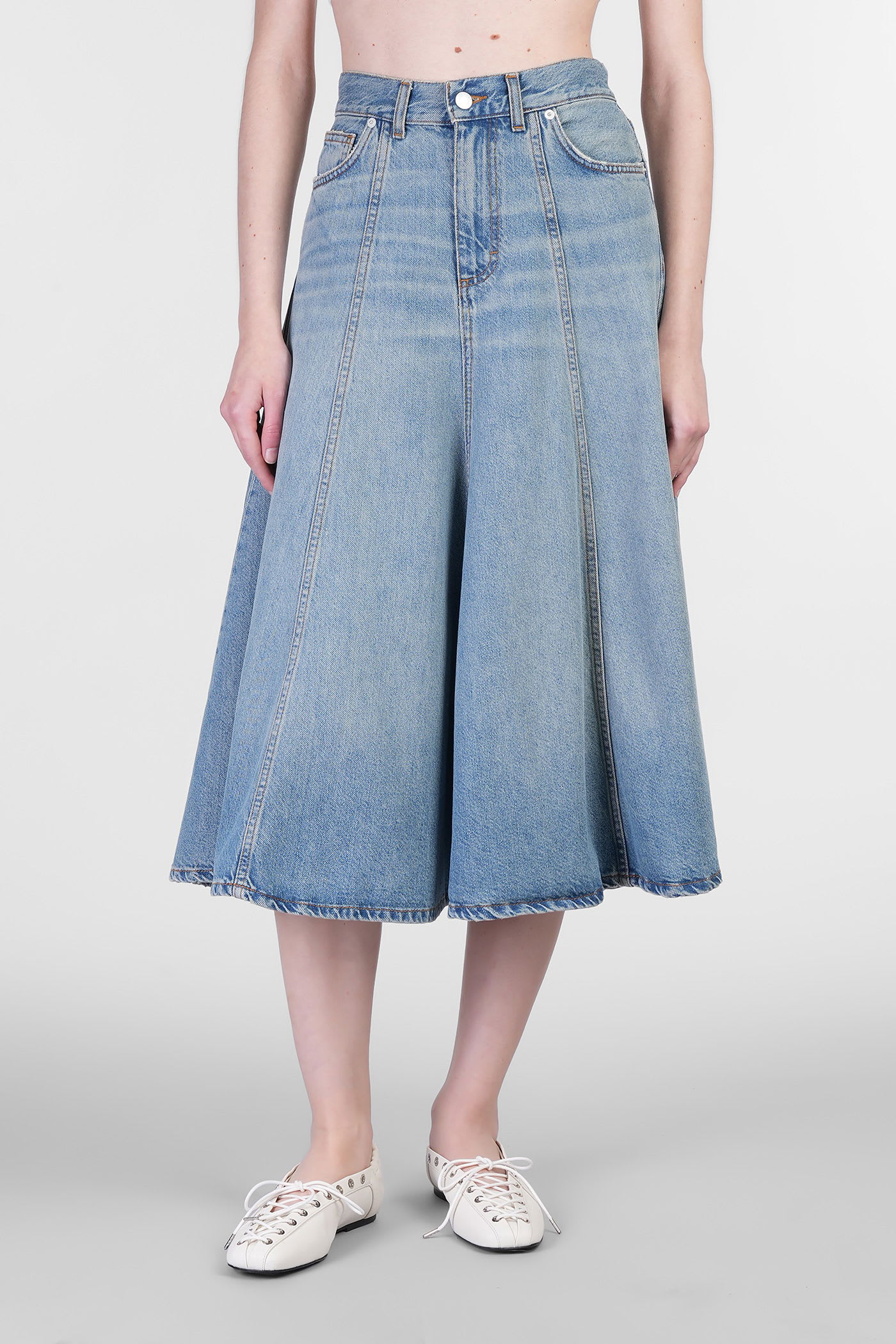 Mid Serenity Skirt In Blue Denim