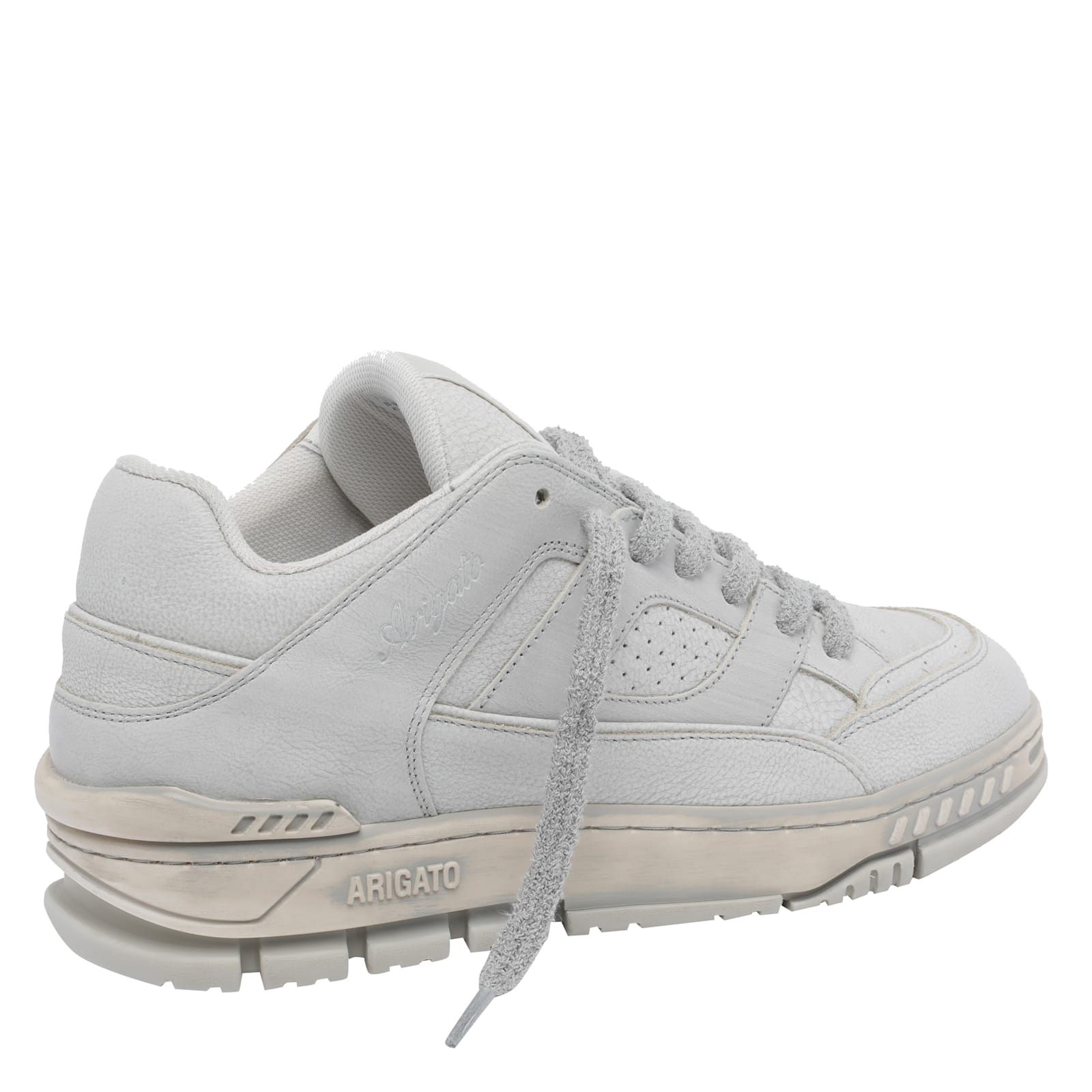 Axel Arigato Area Lo Perforated Leather Sneakers In Gray
