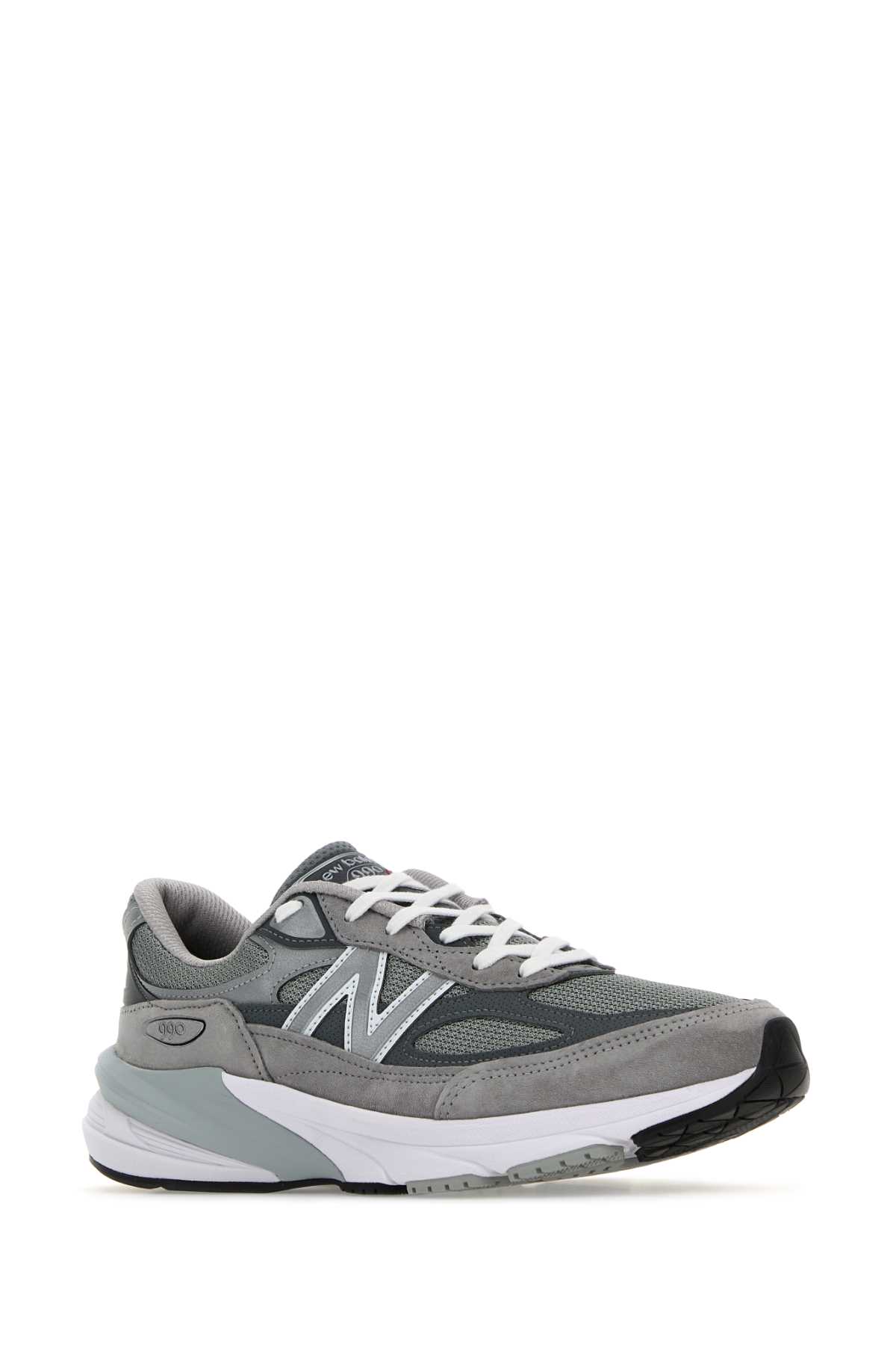 Shop New Balance Multicolor Fabric And Suede 990v6 Sneakers In Grey