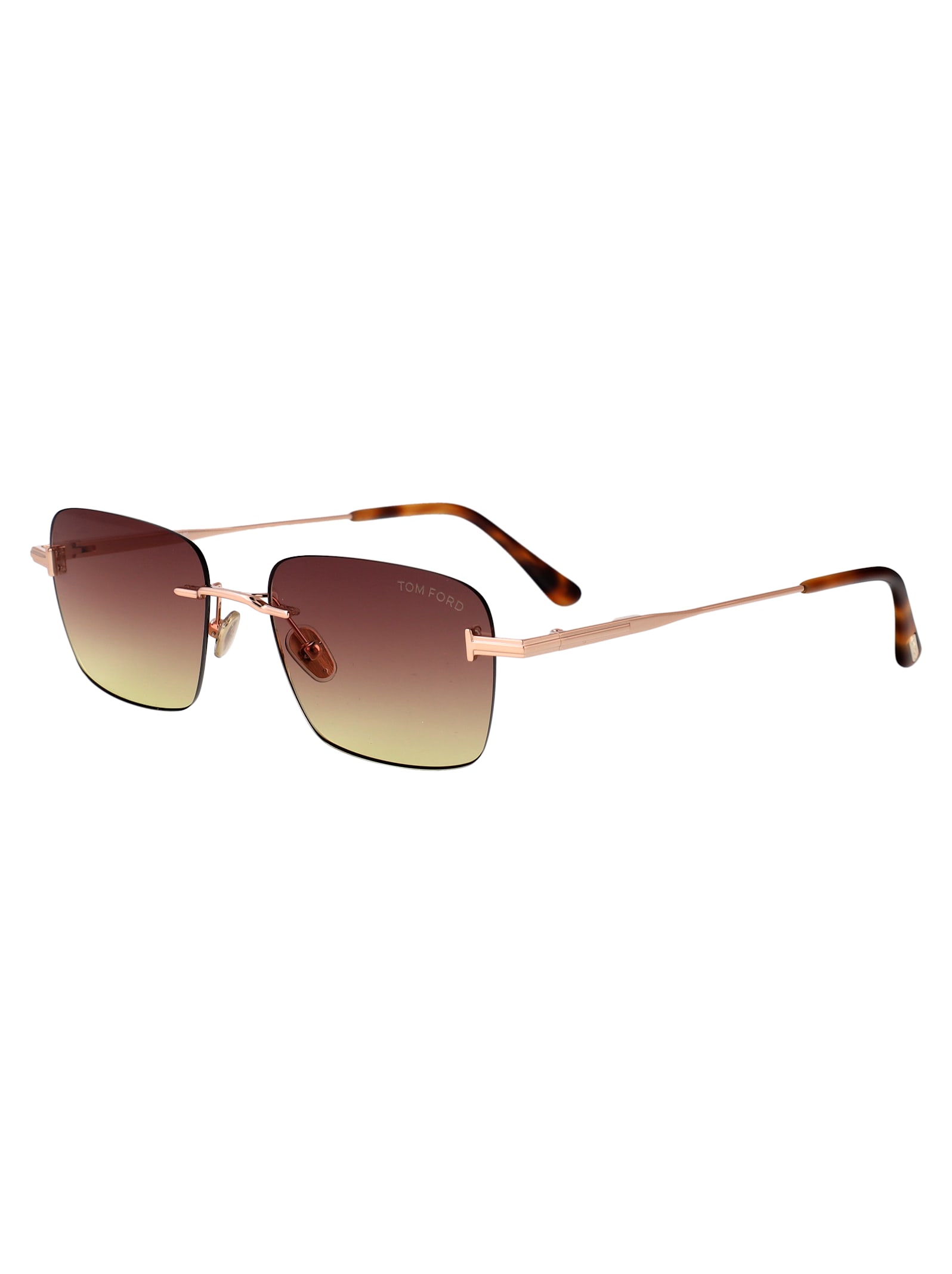 Tom Ford Jake Rectangle-frame Sunglasses In Multi