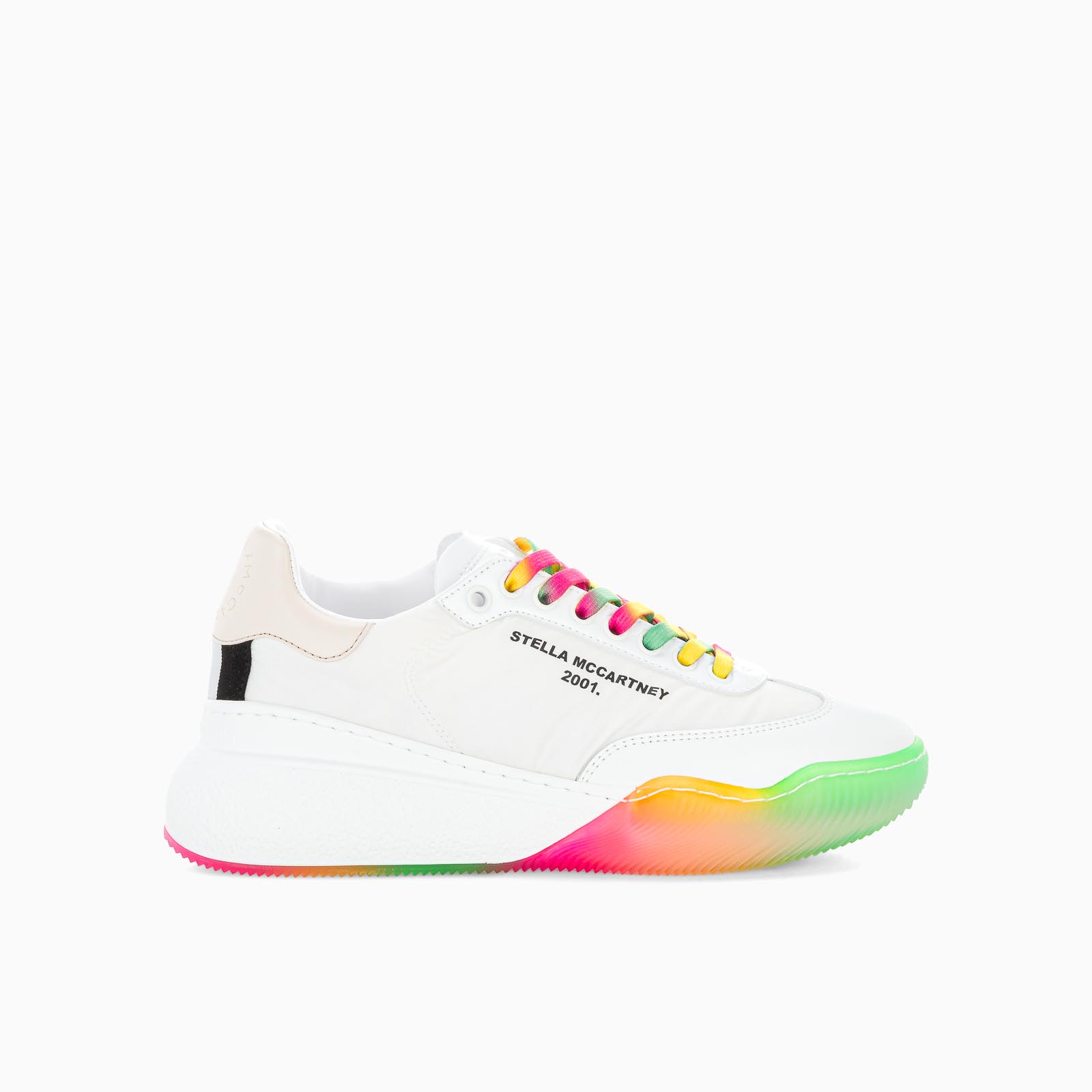 Stella Mccartney White Multicolor Loop Lace-up Sneakers
