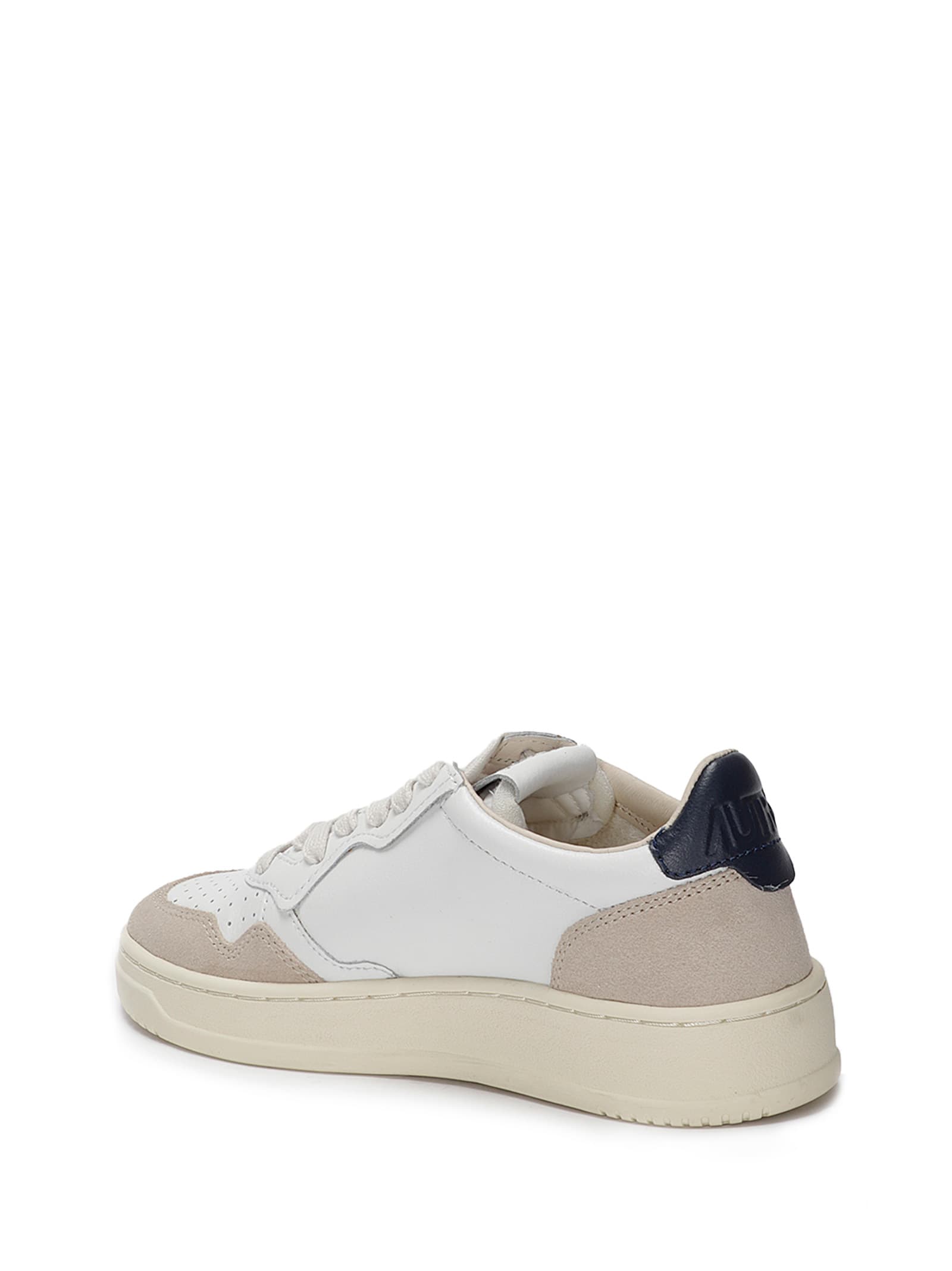 Autry Medalist Low Leather Low-top Sneakers With Suede Inserts