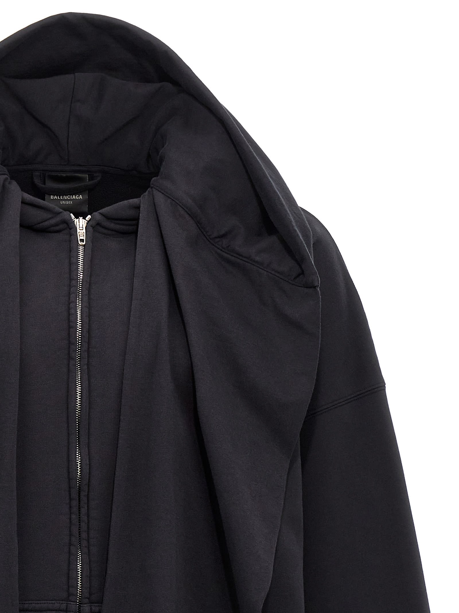 Shop Balenciaga Incognito Hoodie In Black