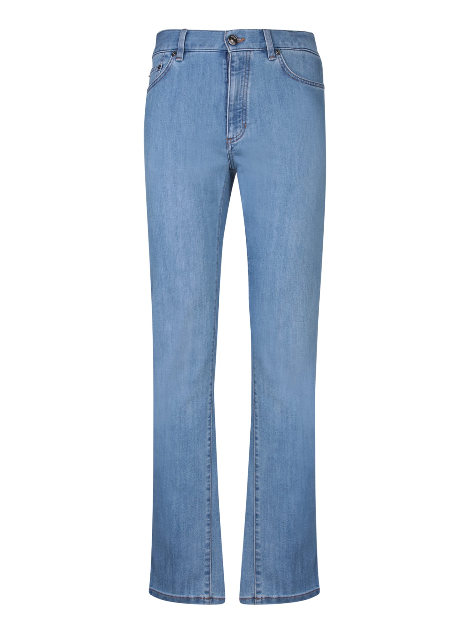 Shop Zegna City Denim Blue Jeans